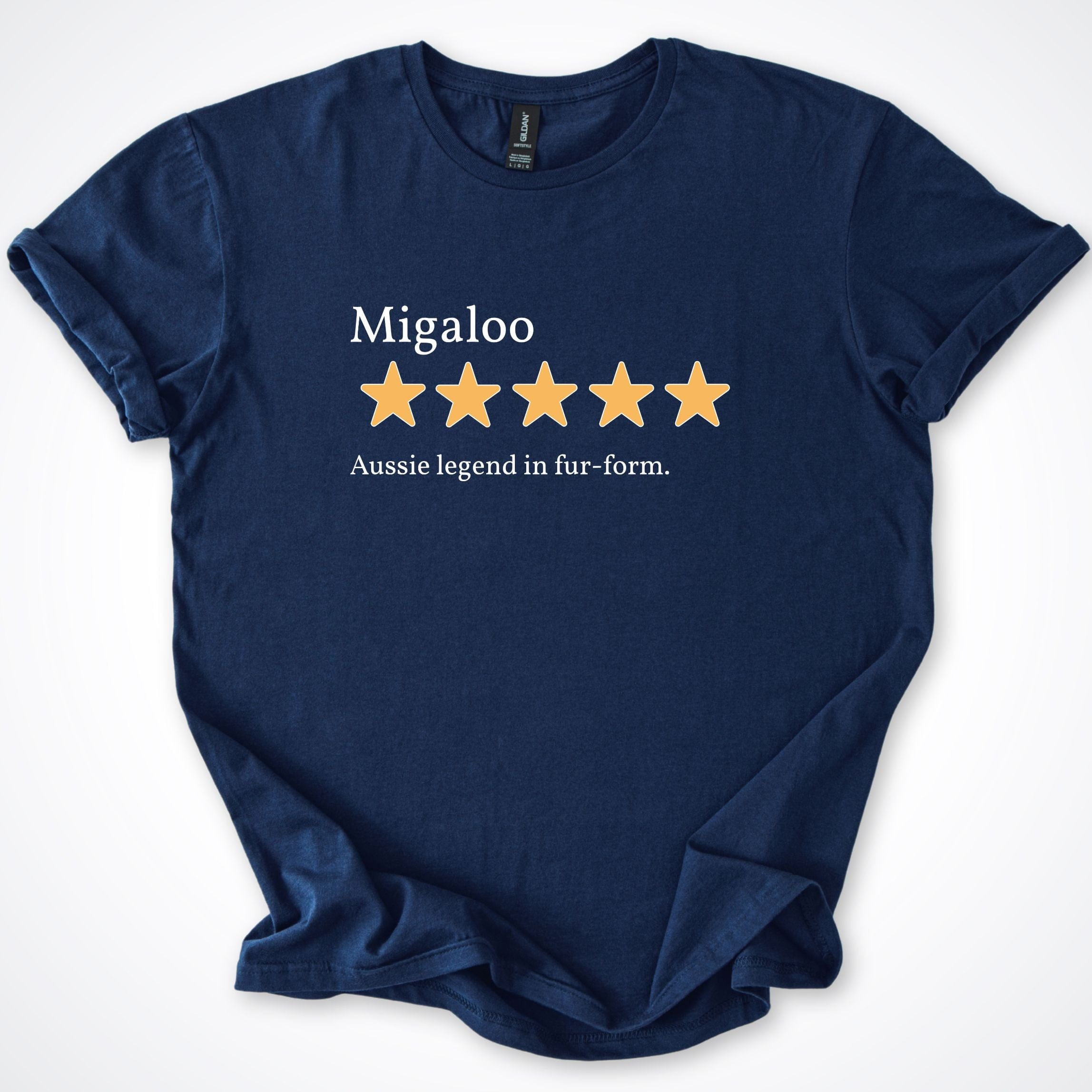 T-Shirt Navy / S Migaloo Five Star Review T-Shirt ReallyintoDogs