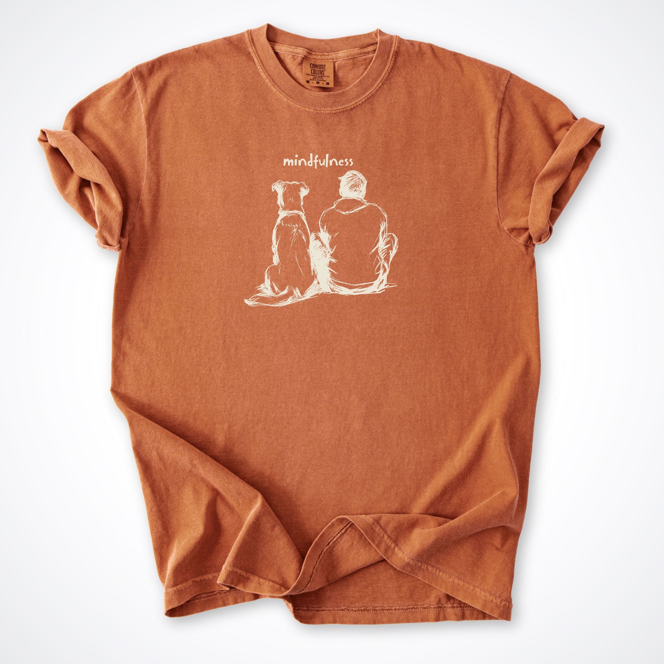 T-Shirt Mindfulness Boy with Dog Comfort Colors T-Shirt ReallyintoDogs