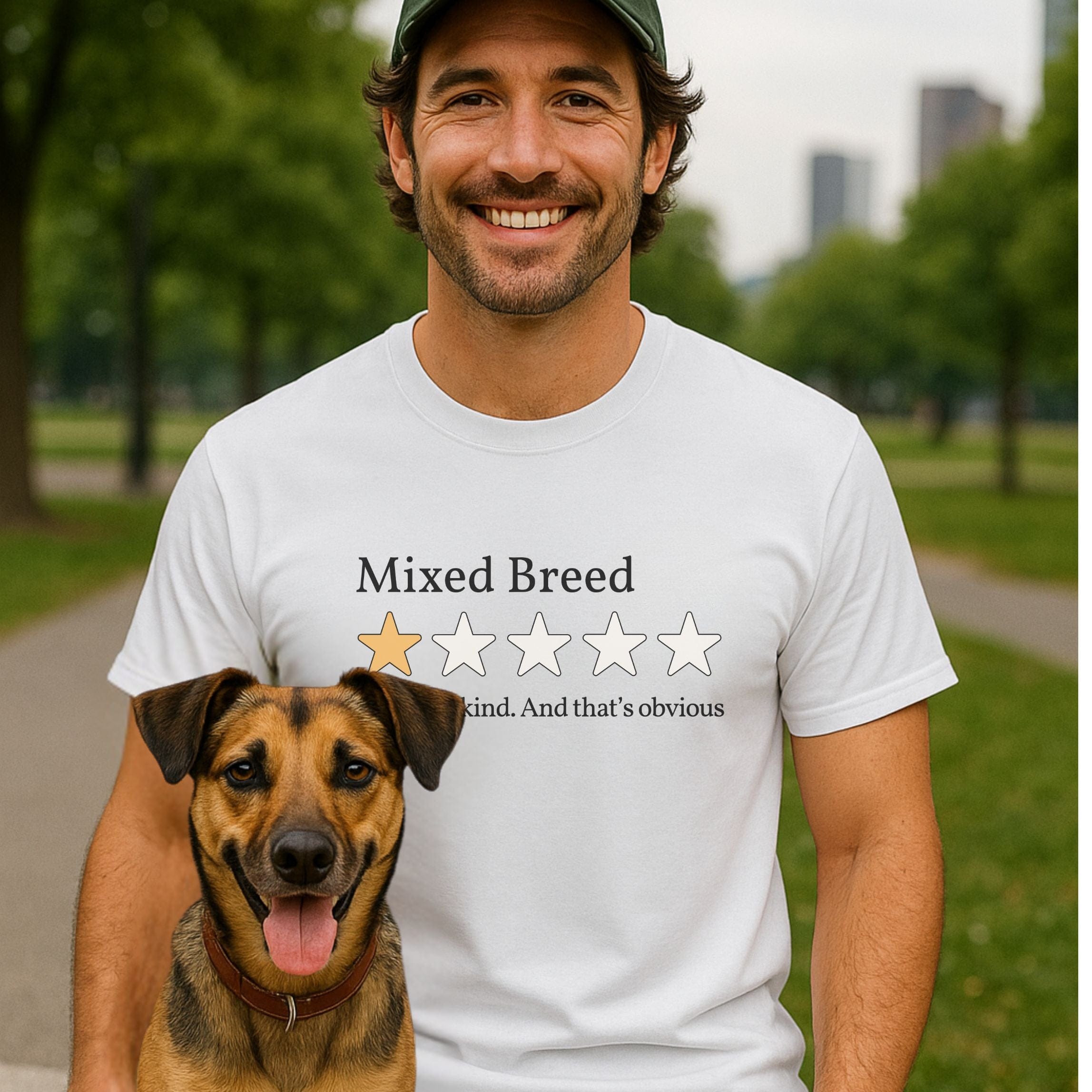 T-Shirt Mixed Breed 'One of a kind' Review T-Shirt ReallyintoDogs