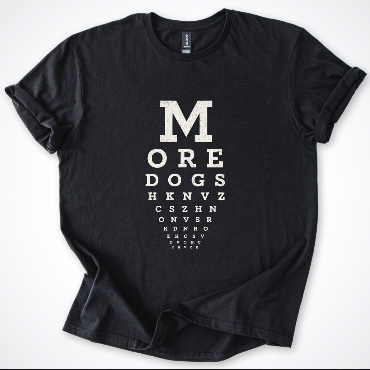 T-Shirt Black / S More Dogs Eye Test Classic T-Shirt ReallyintoDogs