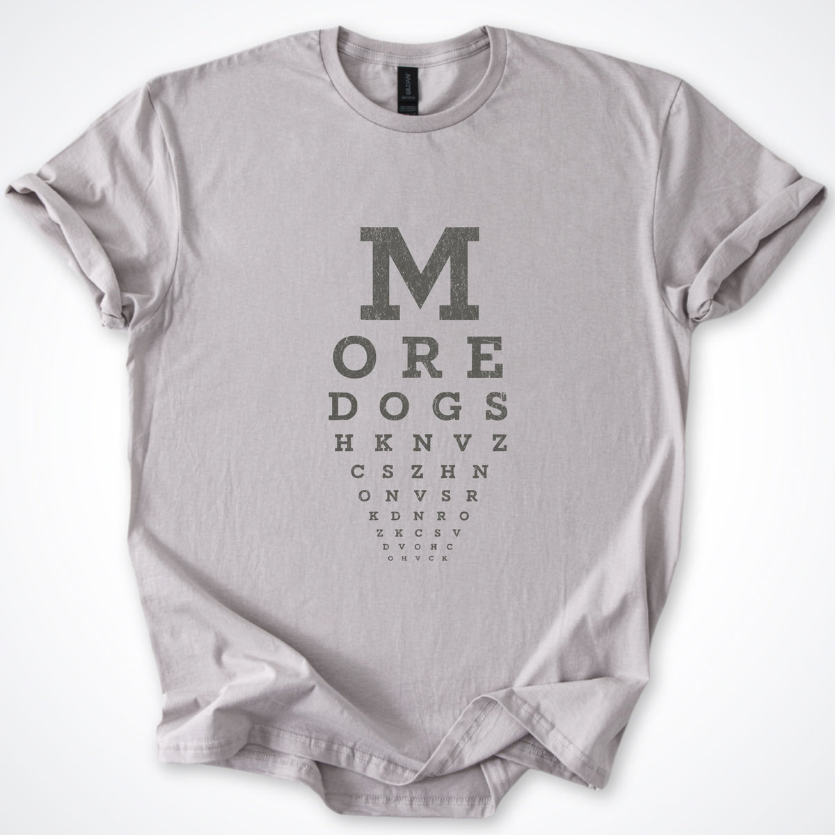 T-Shirt Ice Grey / S More Dogs Eye Test Classic T-Shirt ReallyintoDogs