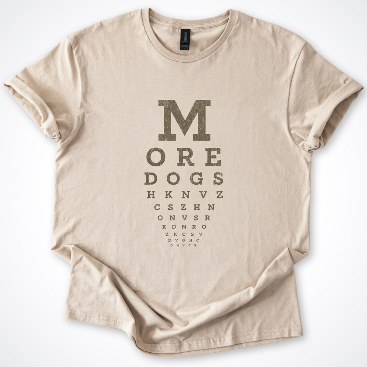 T-Shirt Sand / S More Dogs Eye Test Classic T-Shirt ReallyintoDogs