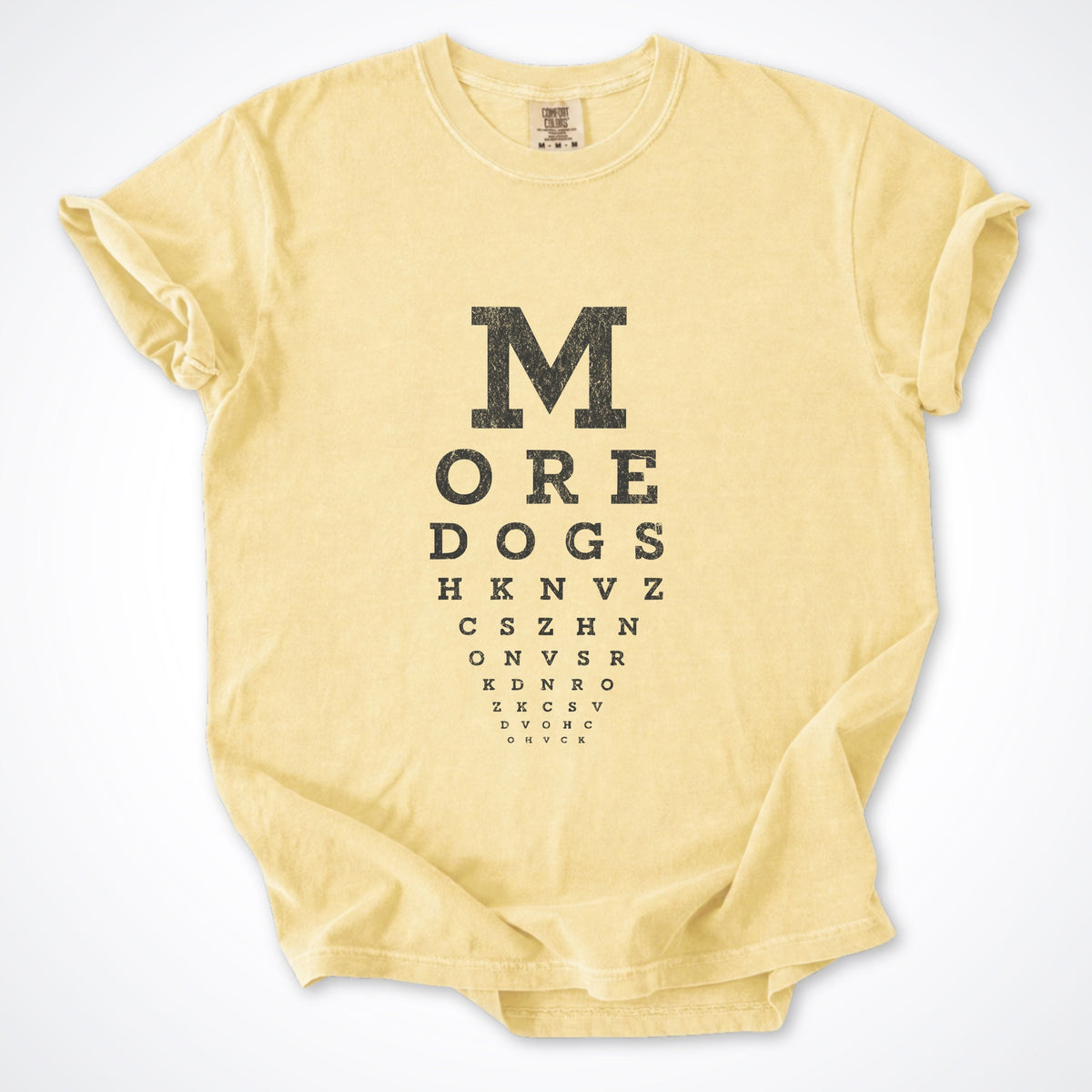 T-Shirt Butter / S More Dogs Eye Test Premium T-Shirt ReallyintoDogs