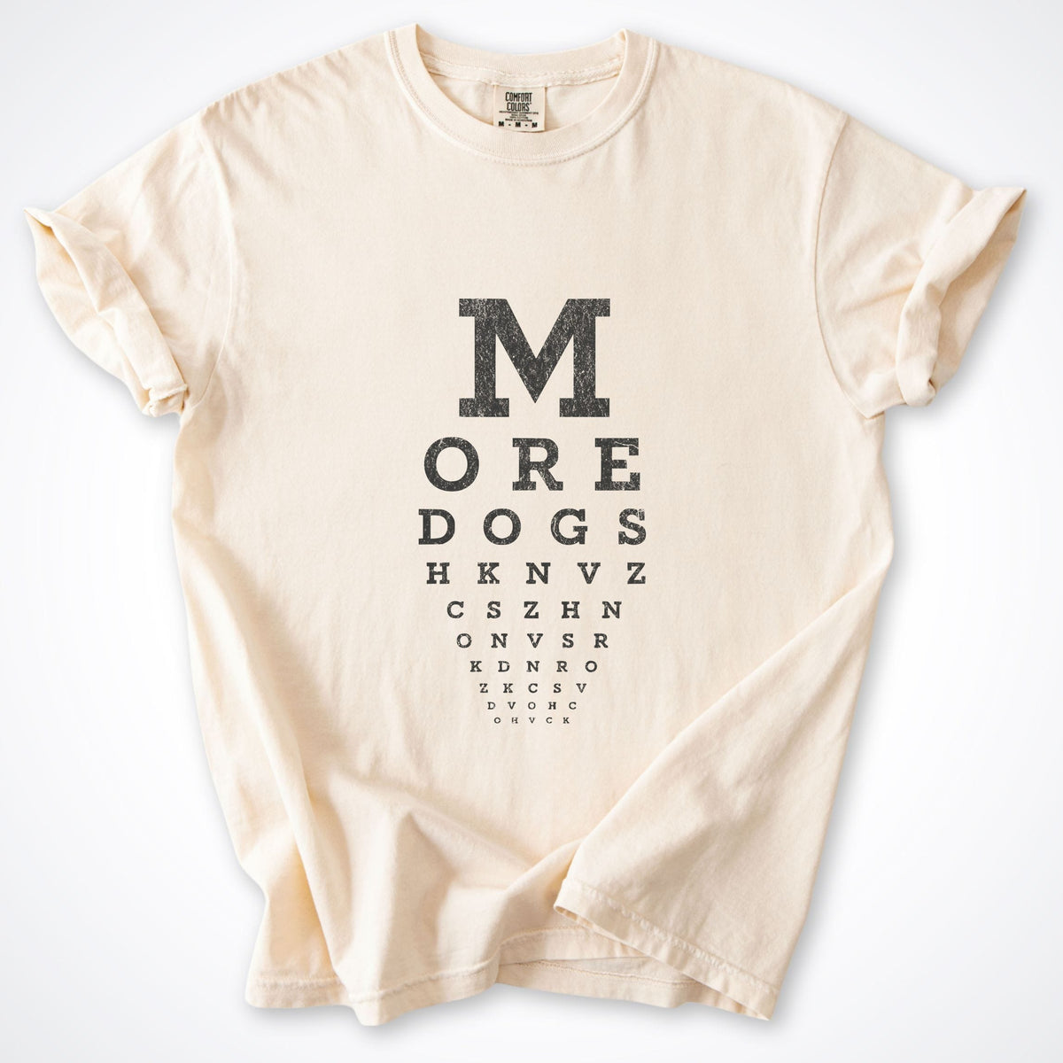 T-Shirt Ivory / S More Dogs Eye Test Premium T-Shirt ReallyintoDogs