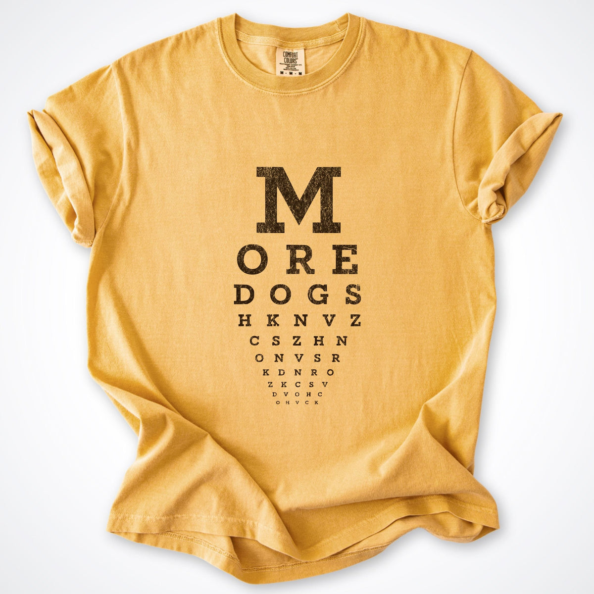 T-Shirt Mustard / S More Dogs Eye Test Premium T-Shirt ReallyintoDogs