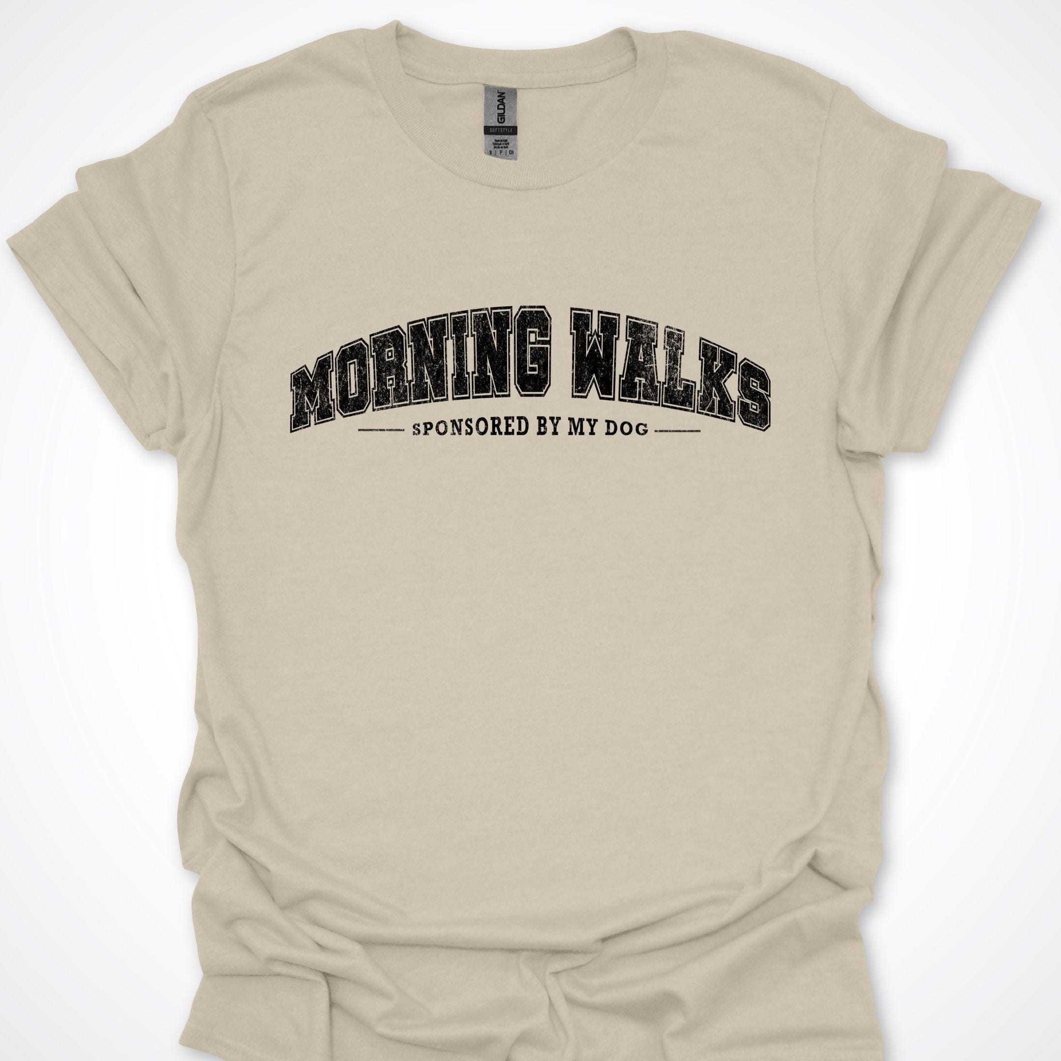 T-Shirt Natural / S Morning Walks Sponsored By My Dog T-Shirt ReallyintoDogs