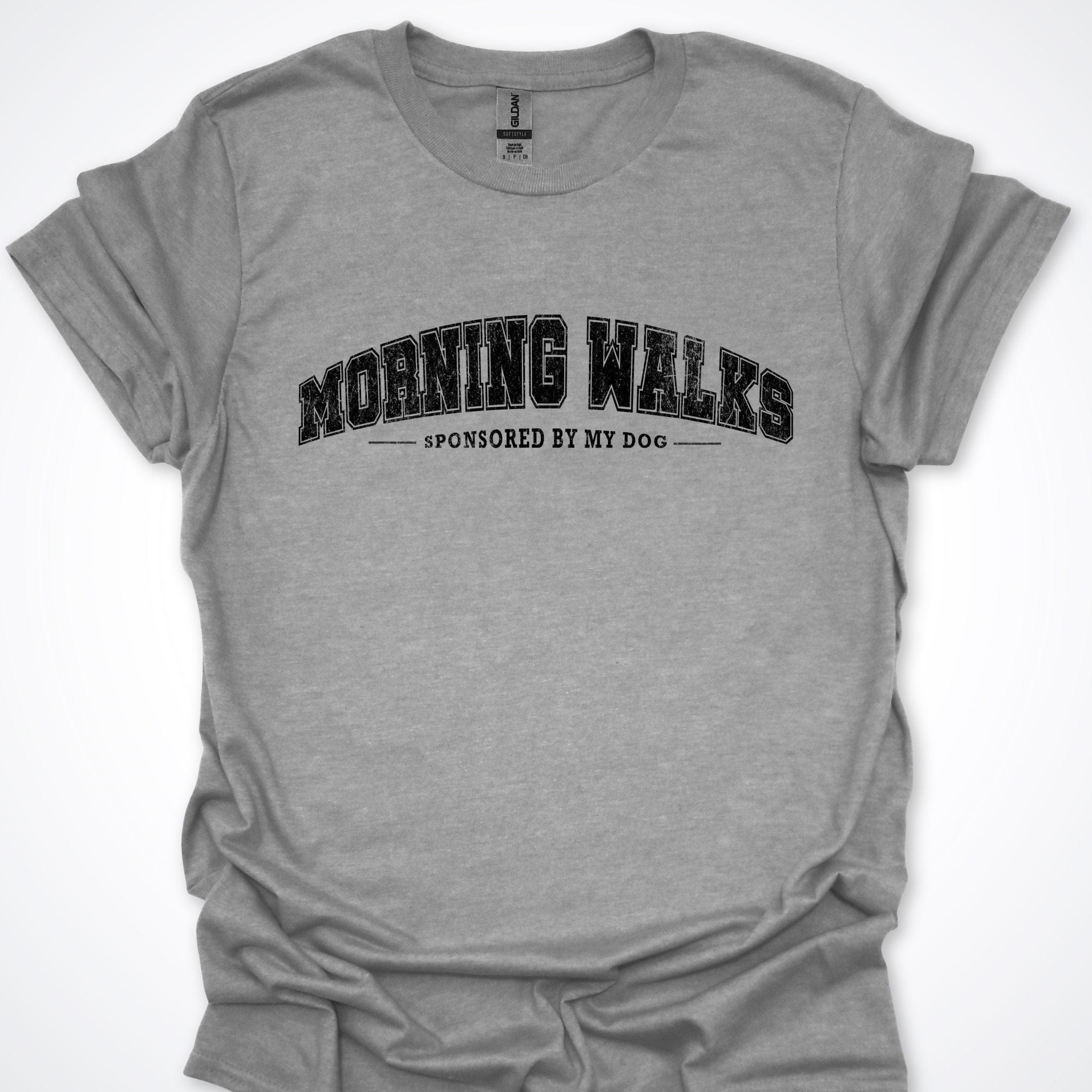 T-Shirt Sport Grey / S Morning Walks Sponsored By My Dog T-Shirt ReallyintoDogs