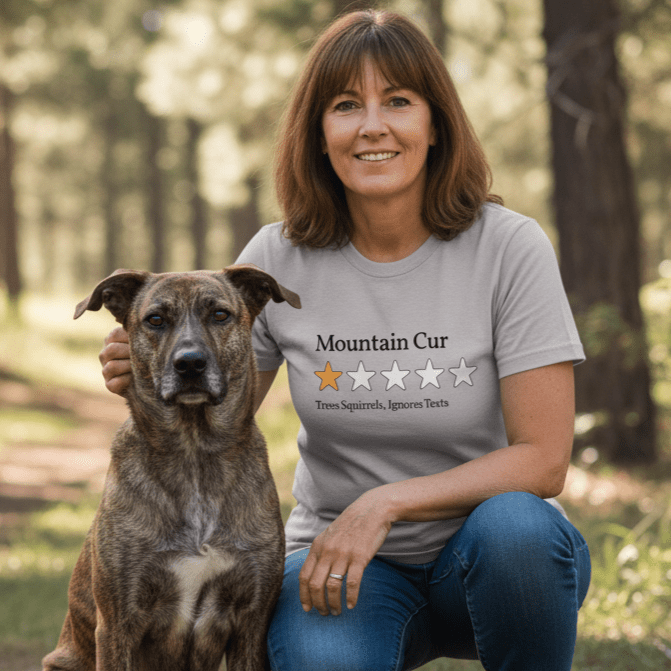T-Shirt Mountain Cur One Star Review 1.0 T-Shirt ReallyintoDogs