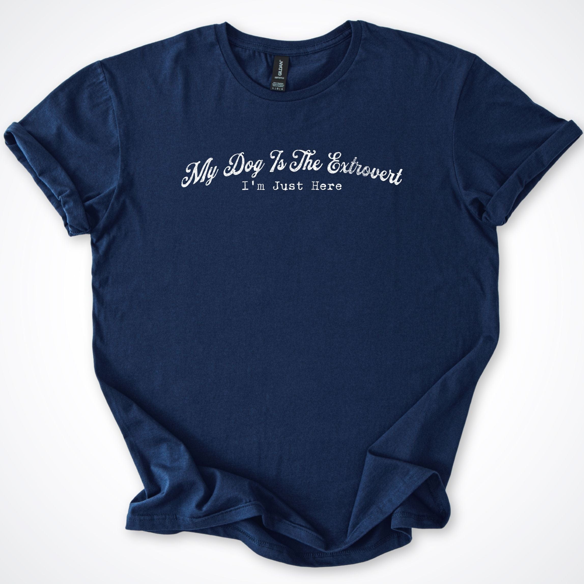 T-Shirt Navy / S My Dog Is The Extrovert T-Shirt ReallyintoDogs