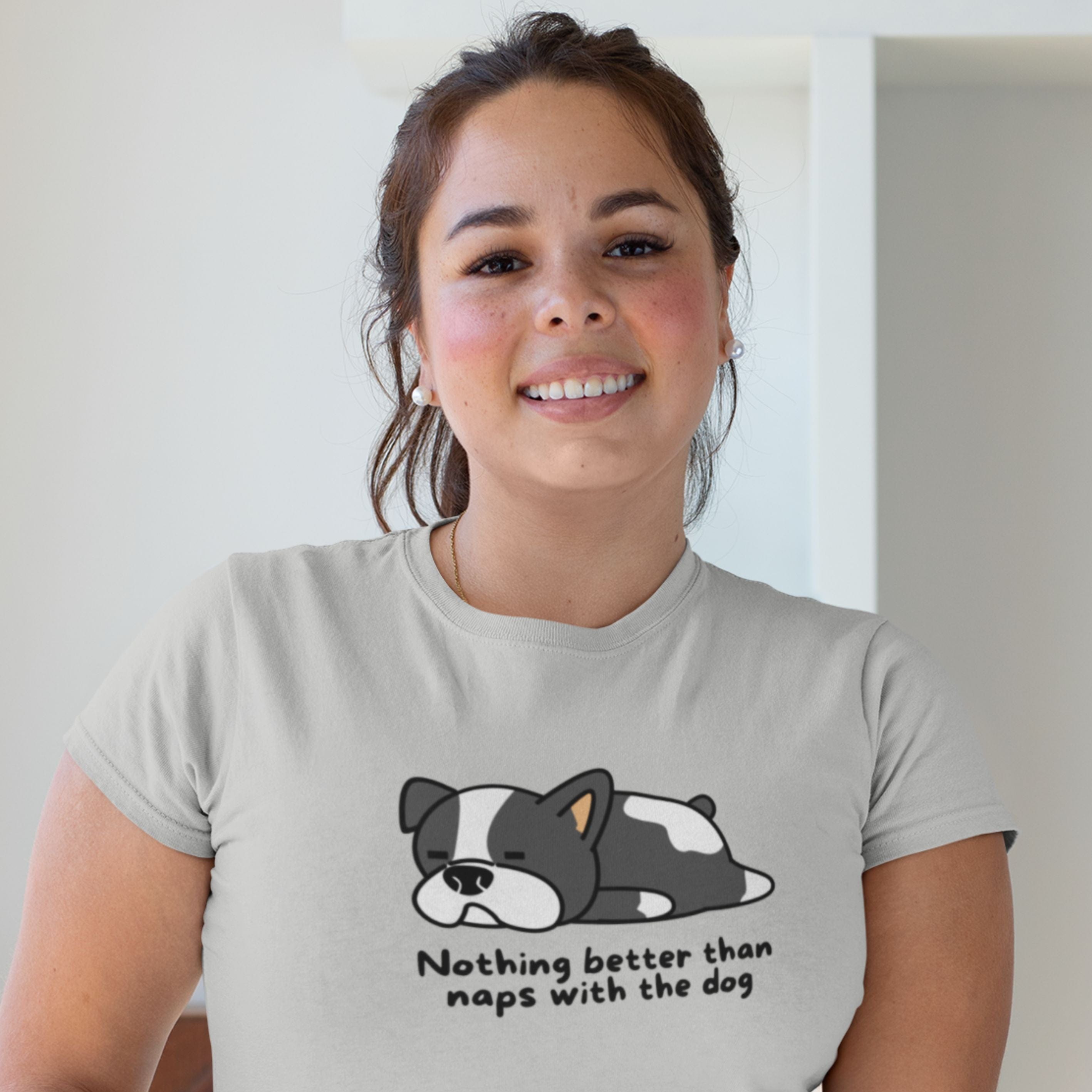 T-Shirt Naps With The Dog Premium Unisex T-Shirt ReallyintoDogs