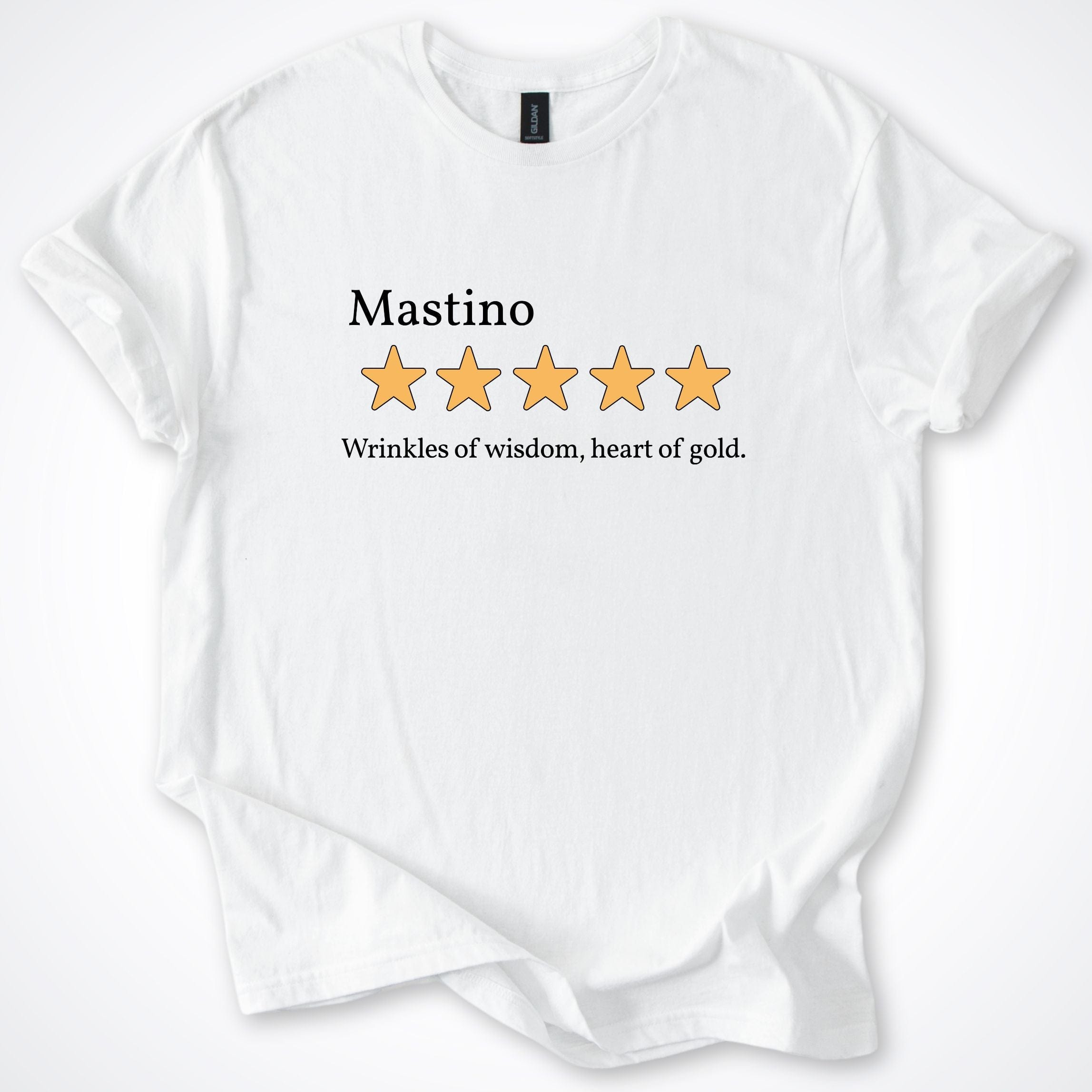 T-Shirt White / S Neopolitan Mastiff Five Star Review T-Shirt ReallyintoDogs
