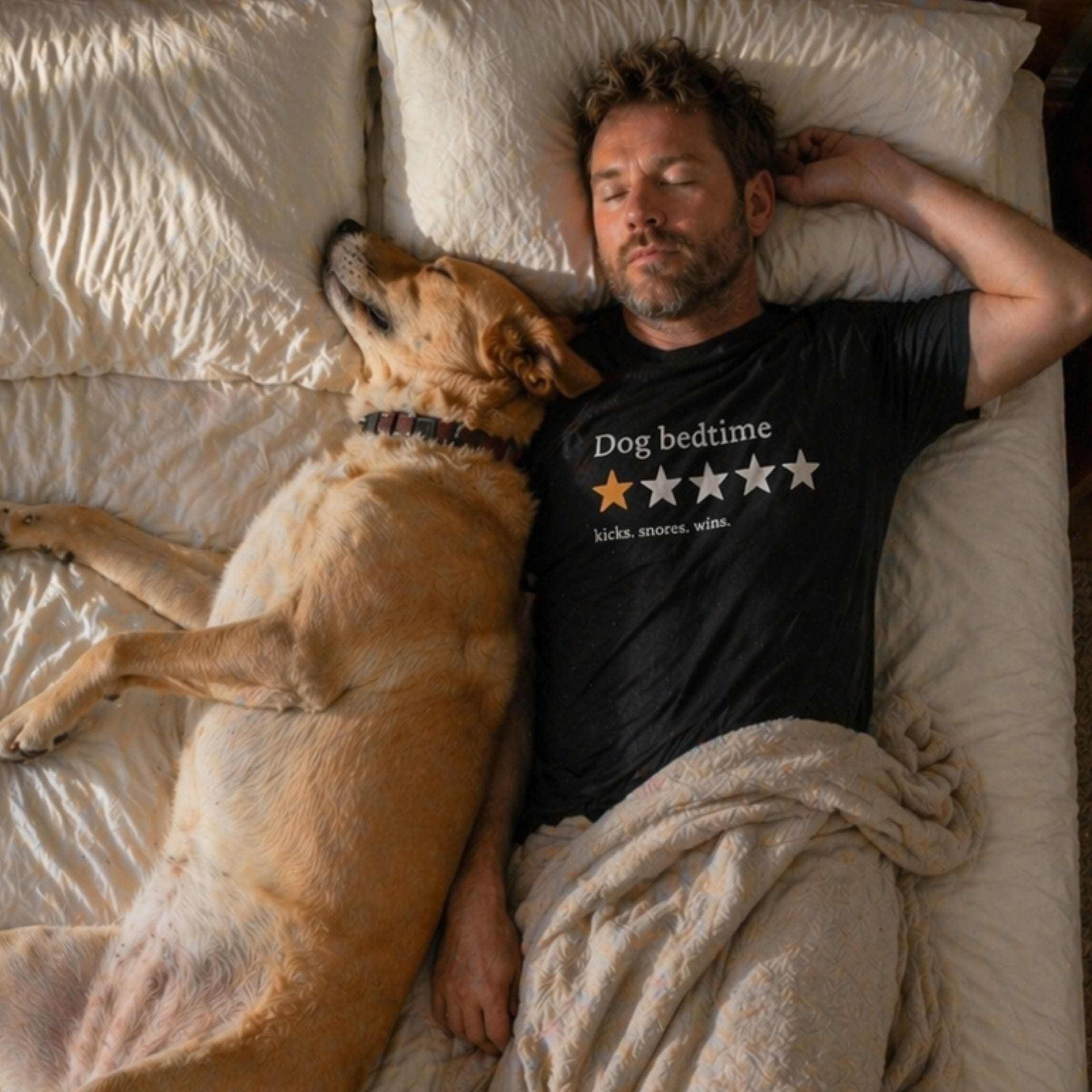 T-Shirt One Star Review Dog Bedtime T-Shirt ReallyintoDogs