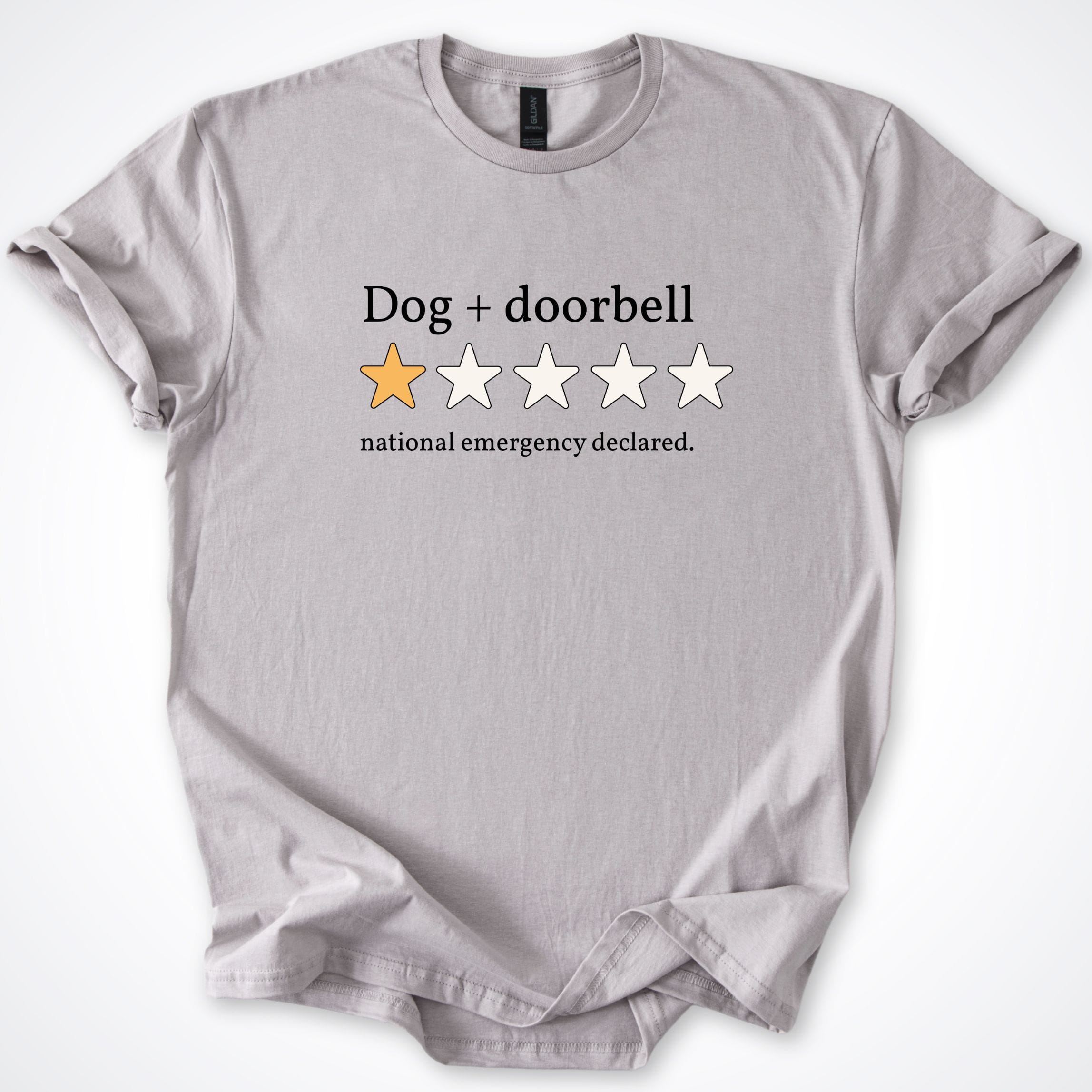 T-Shirt Ice Grey / S One Star Review Dog + Doorbell T-Shirt ReallyintoDogs