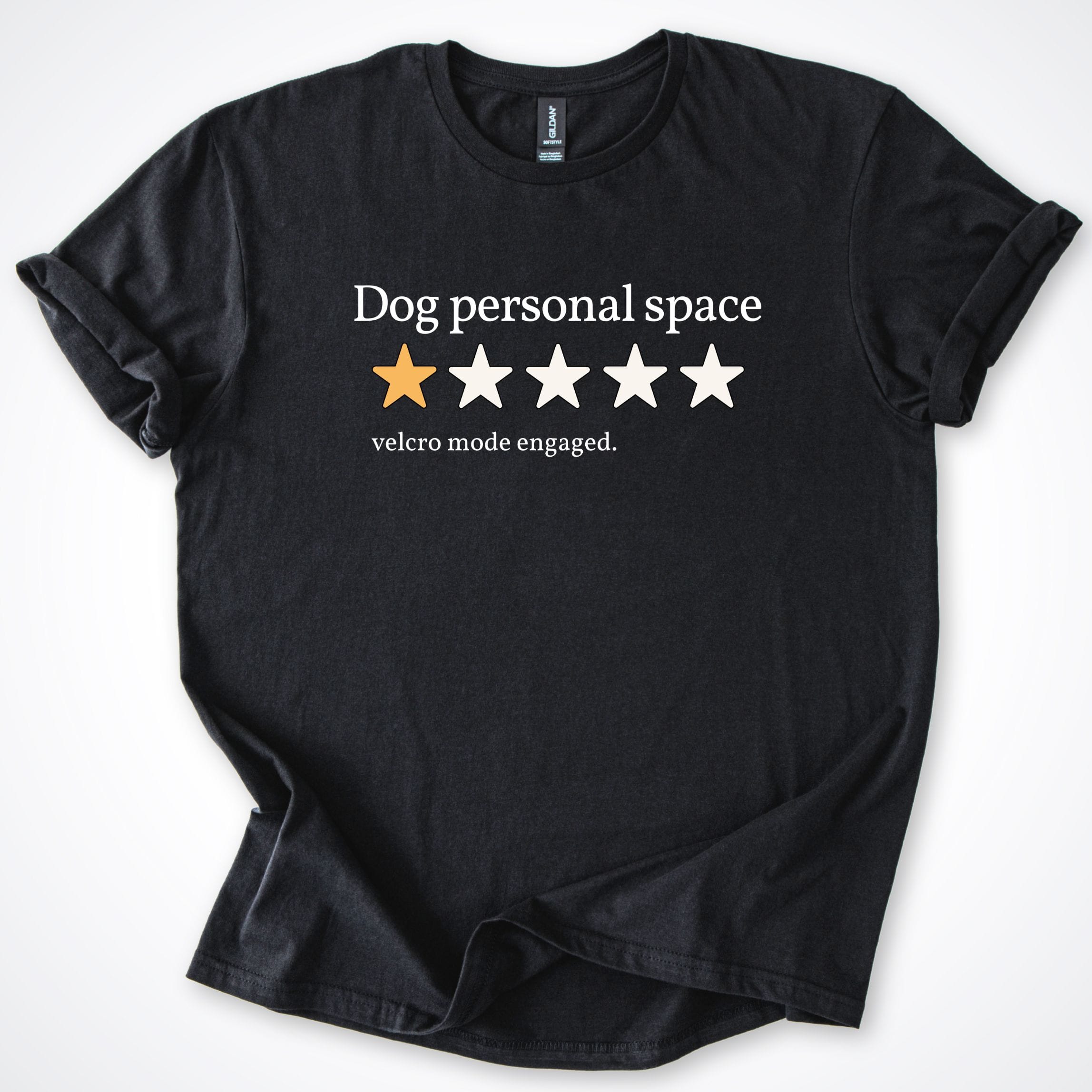 T-Shirt Black / S One Star Review Dog Personal Space T-Shirt ReallyintoDogs