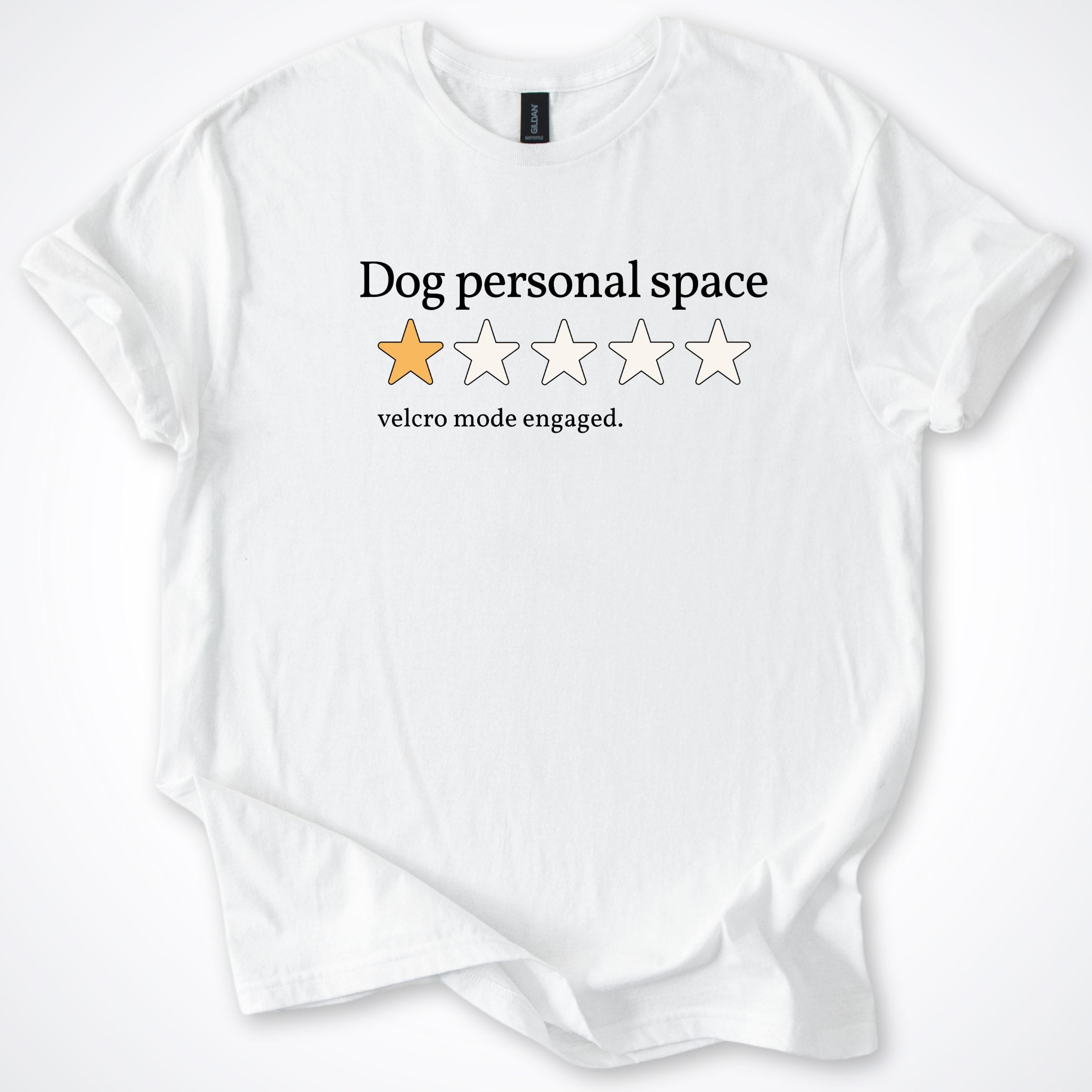 T-Shirt White / S One Star Review Dog Personal Space T-Shirt ReallyintoDogs