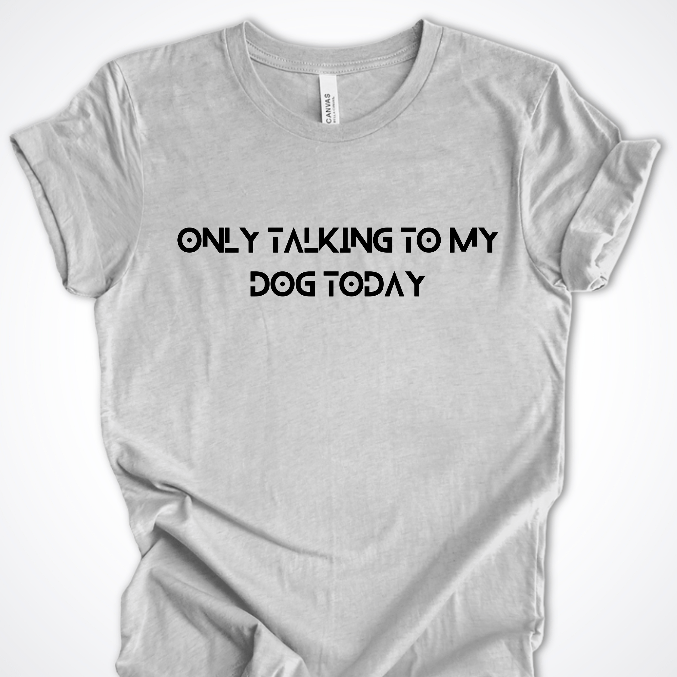 T-Shirt Athletic Heather / S Only Talking to My Dog Tech Design Premium Unisex T-Shirt ReallyintoDogs