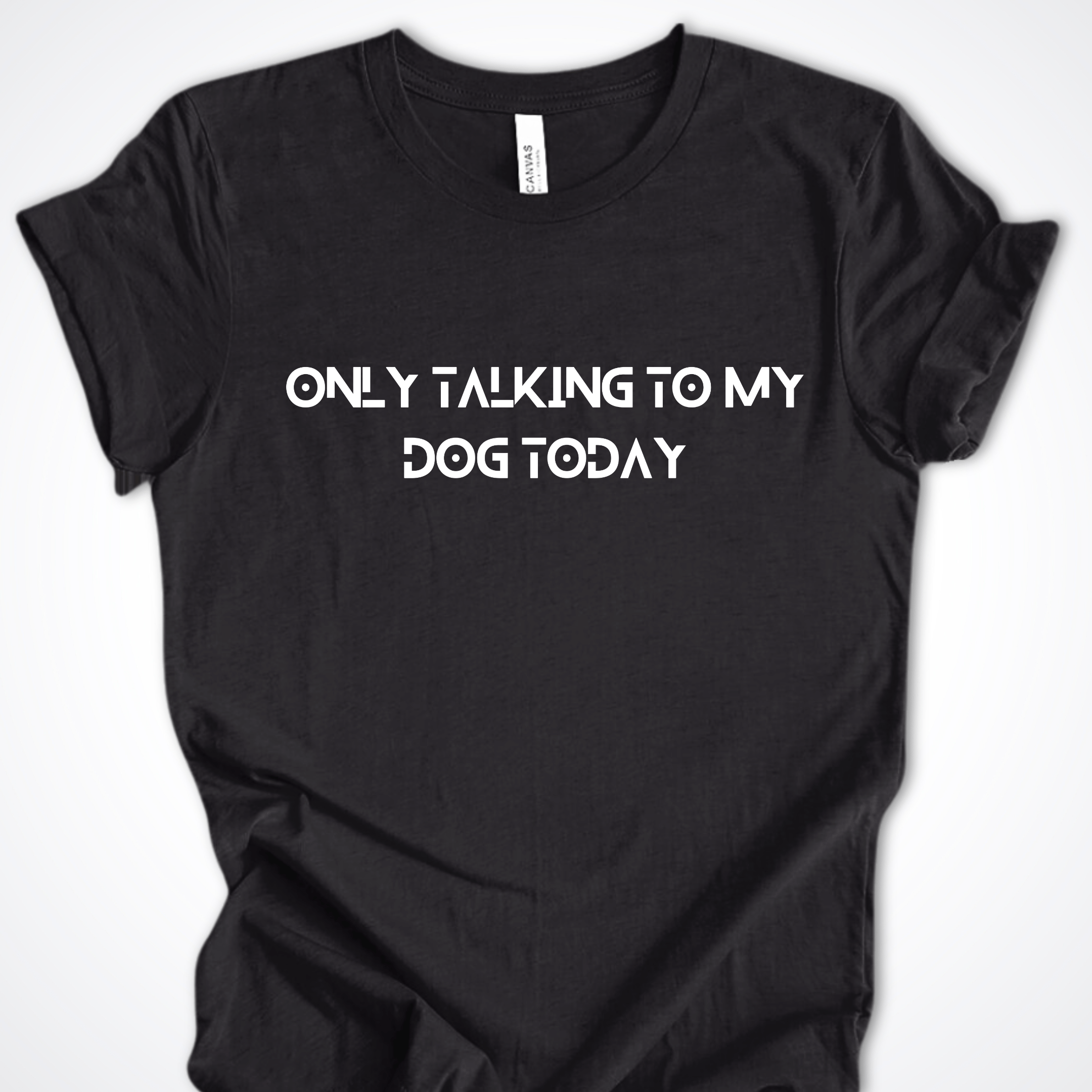 T-Shirt Black Heather / S Only Talking to My Dog Tech Design Premium Unisex T-Shirt ReallyintoDogs