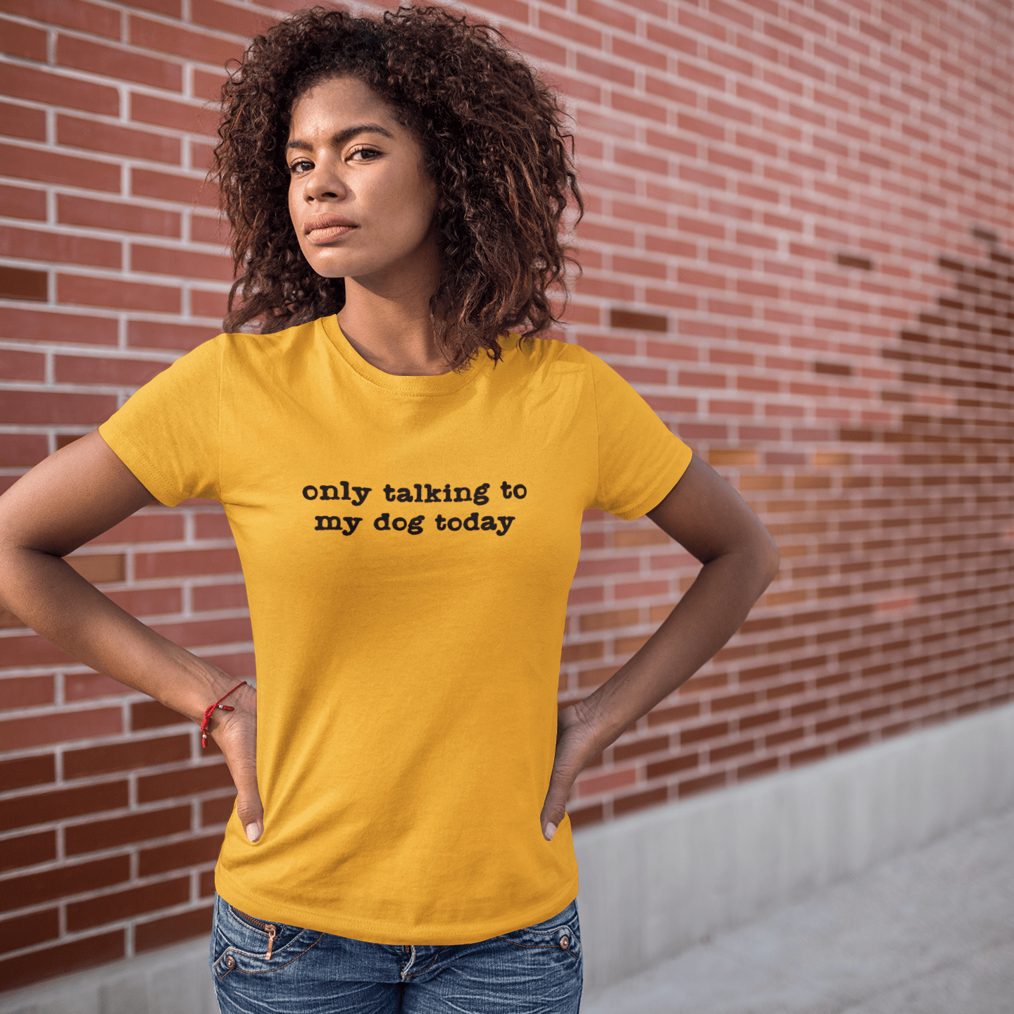 T-Shirt Only Talking to my Dog Today Premium Unisex T-Shirt ReallyintoDogs