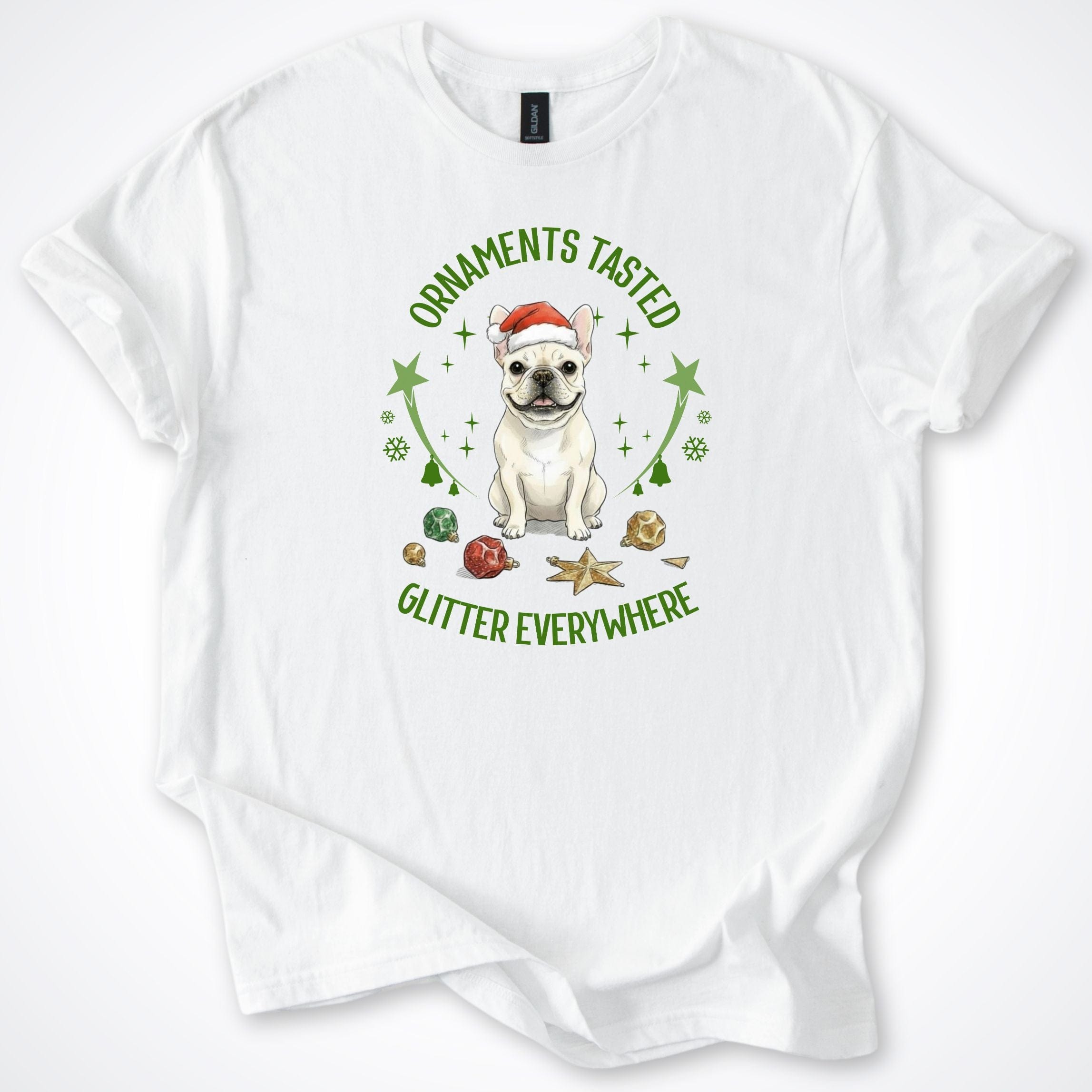 T-Shirt White / S Ornaments Tasted Frenchy Christmas T-Shirt ReallyintoDogs