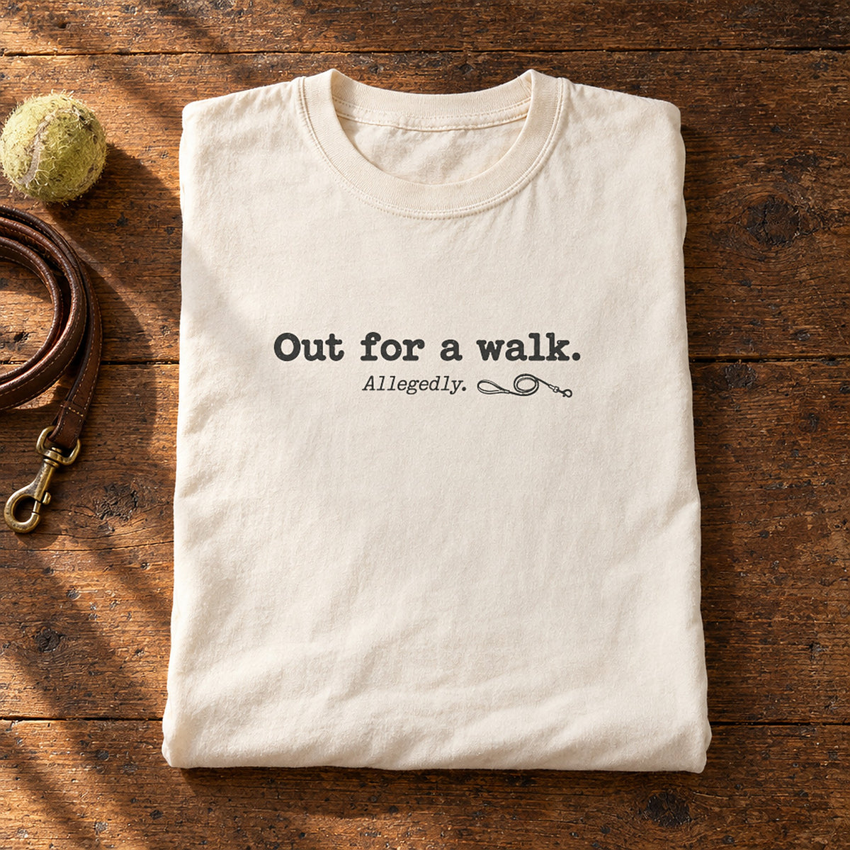 Out For A Walk. Allegedly. Ivory folded