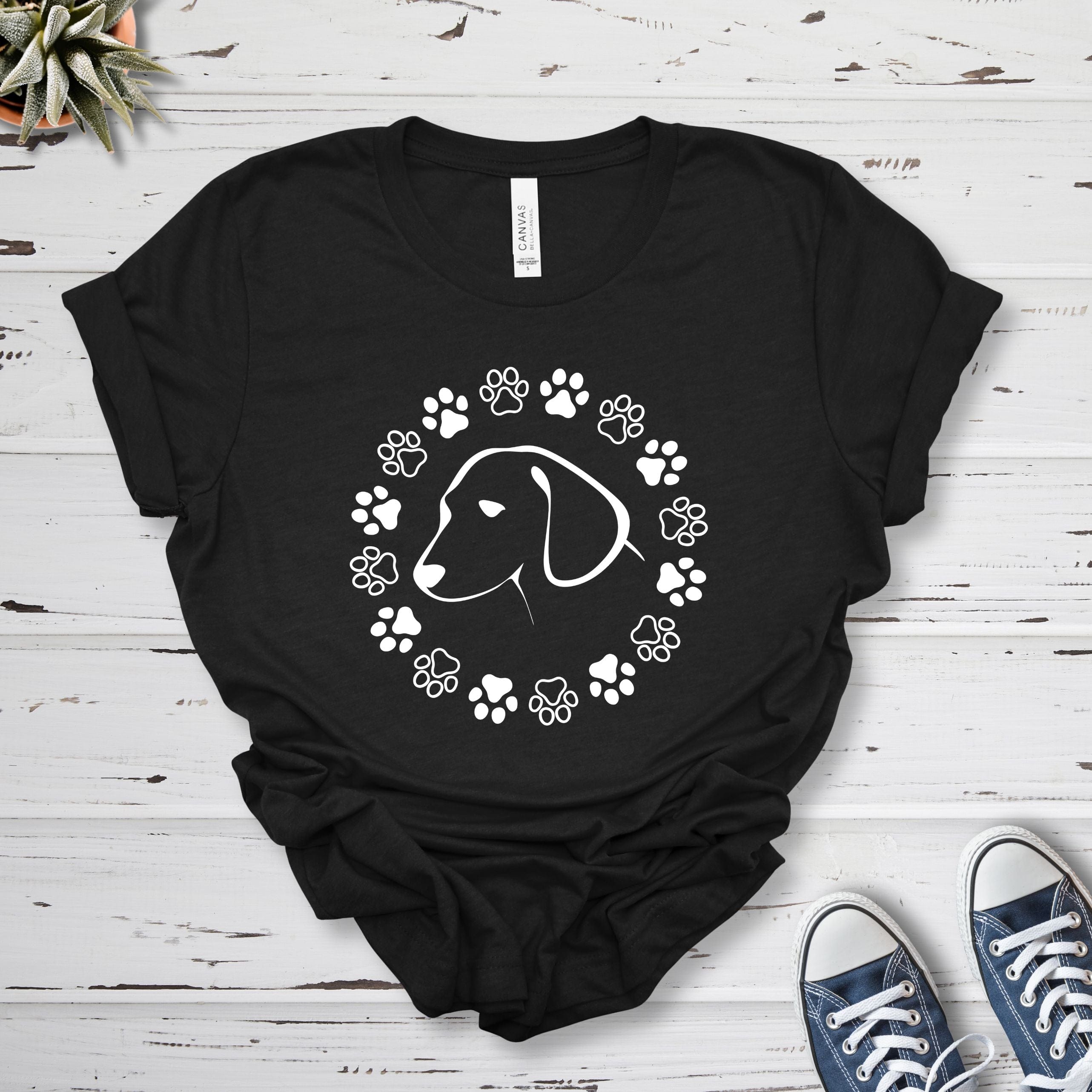 T-Shirt Black Heather / S Paw Circle Premium Unisex T-Shirt --reallyintothat