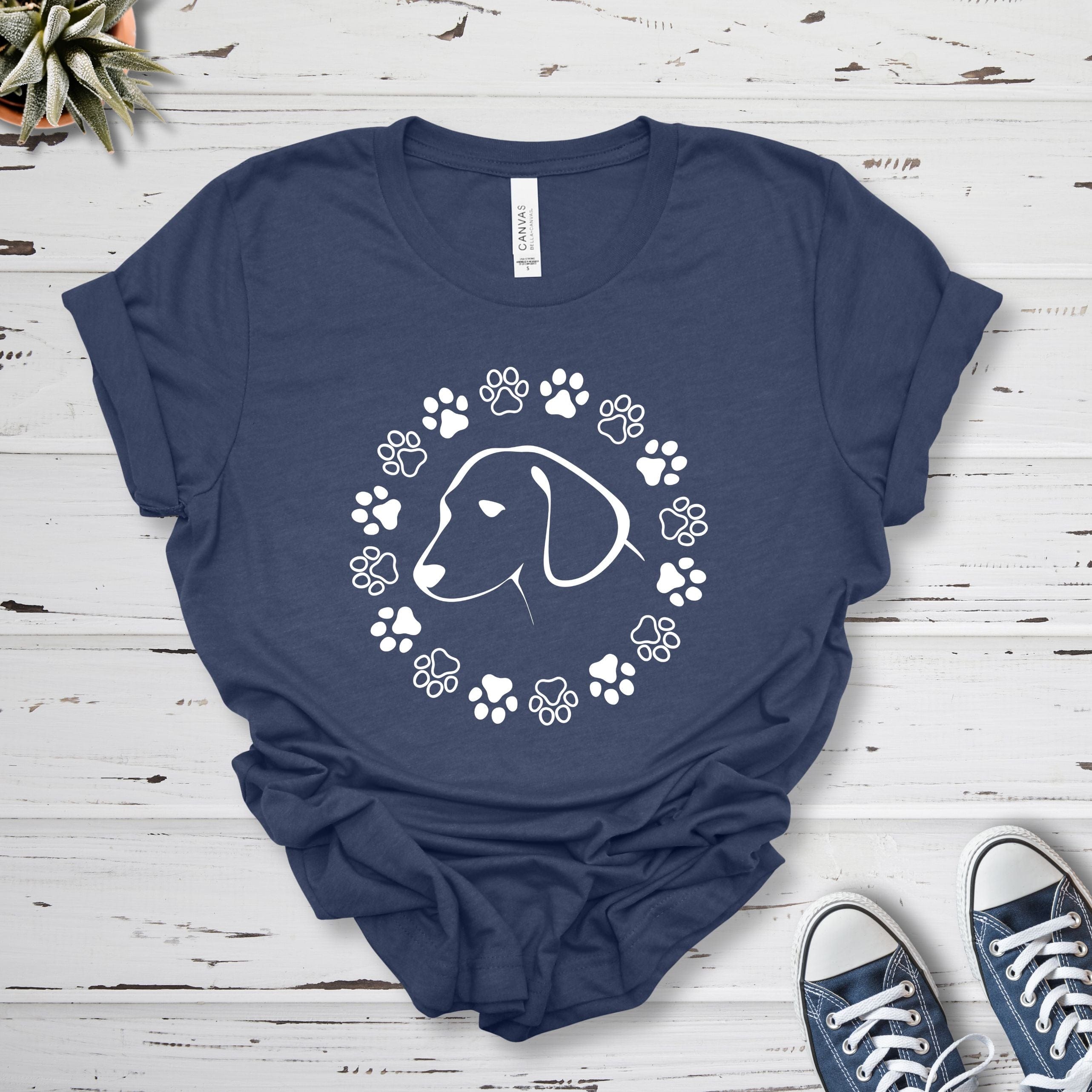 T-Shirt Heather Navy / S Paw Circle Premium Unisex T-Shirt --reallyintothat