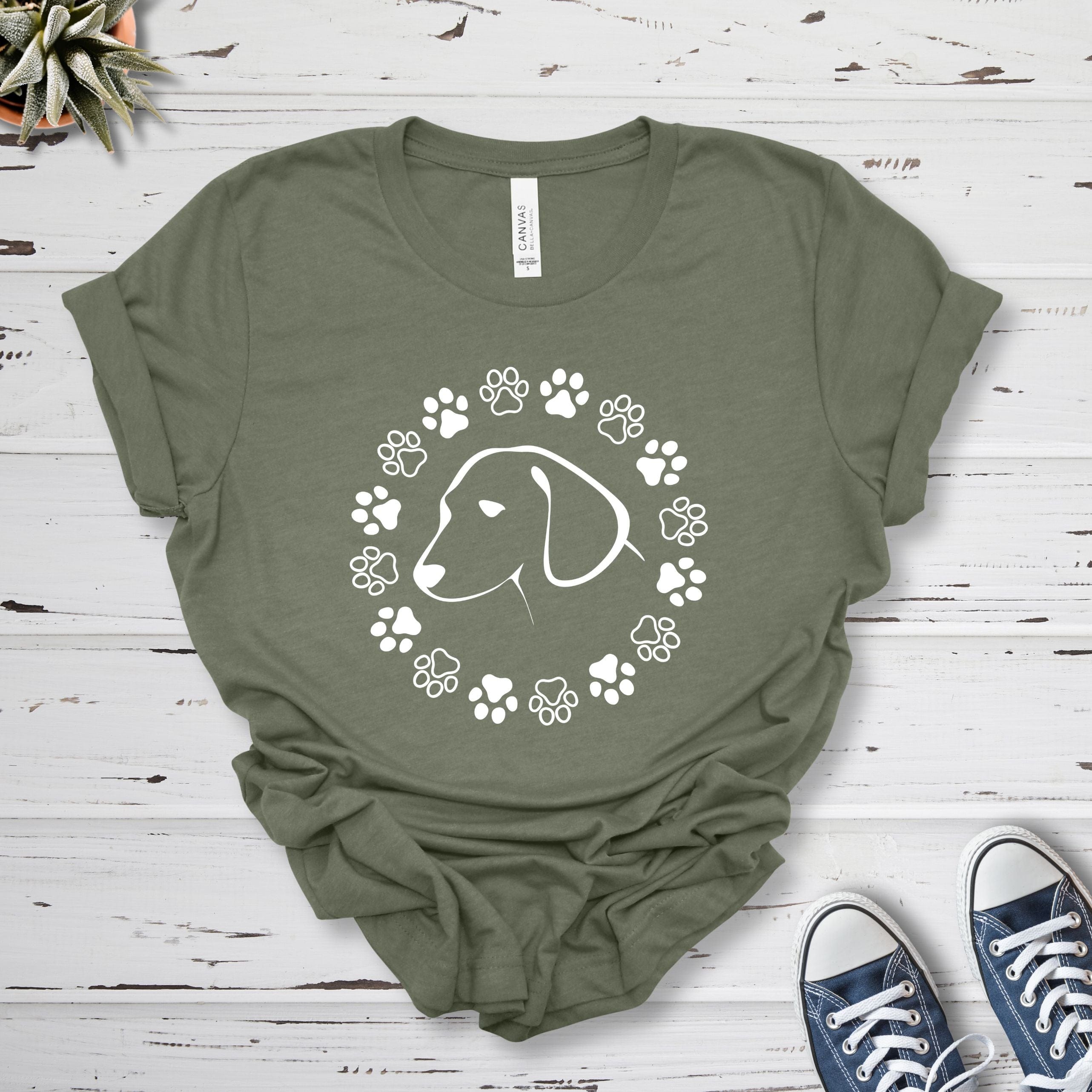 T-Shirt Military Green / S Paw Circle Premium Unisex T-Shirt --reallyintothat