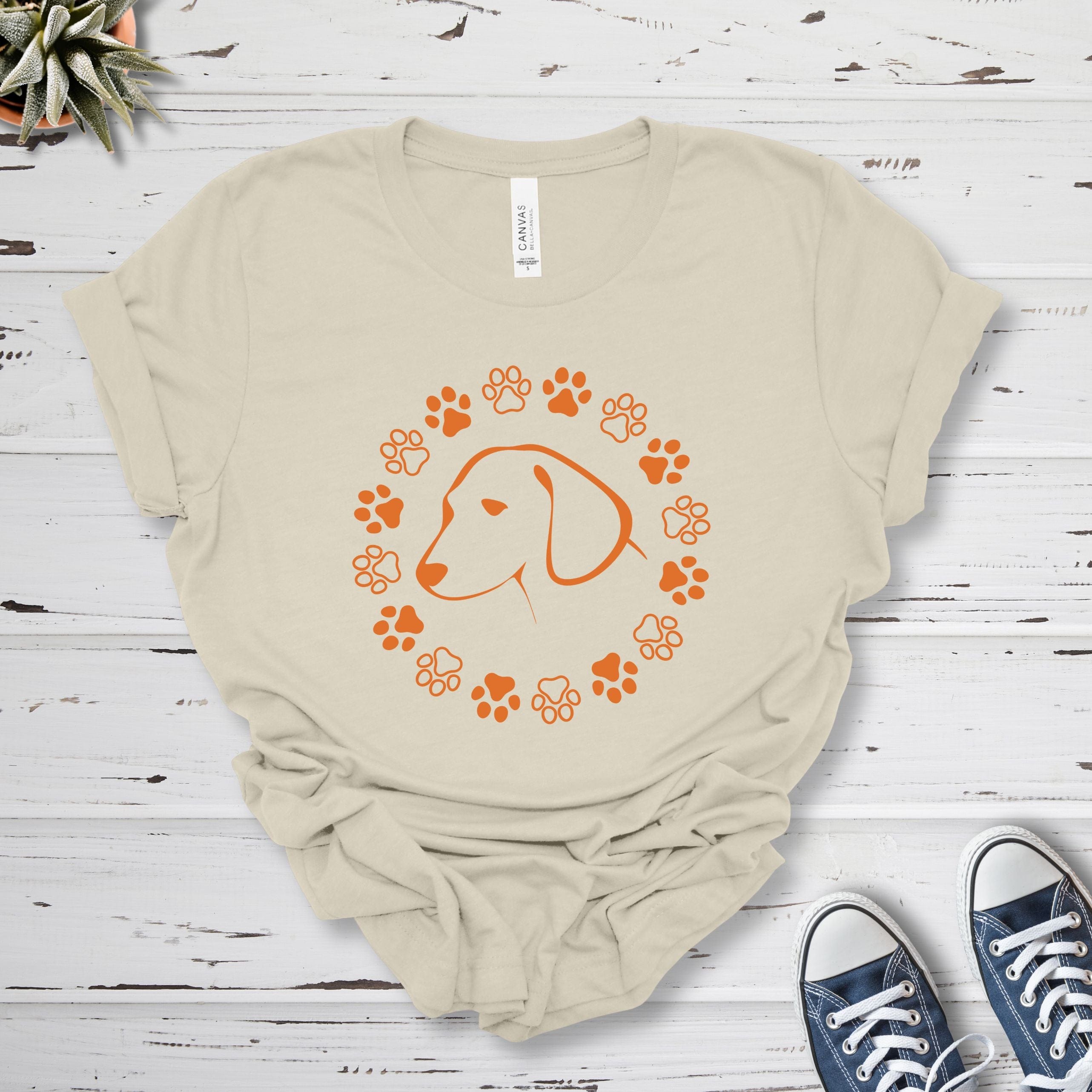 T-Shirt Natural / S Paw Circle Premium Unisex T-Shirt --reallyintothat