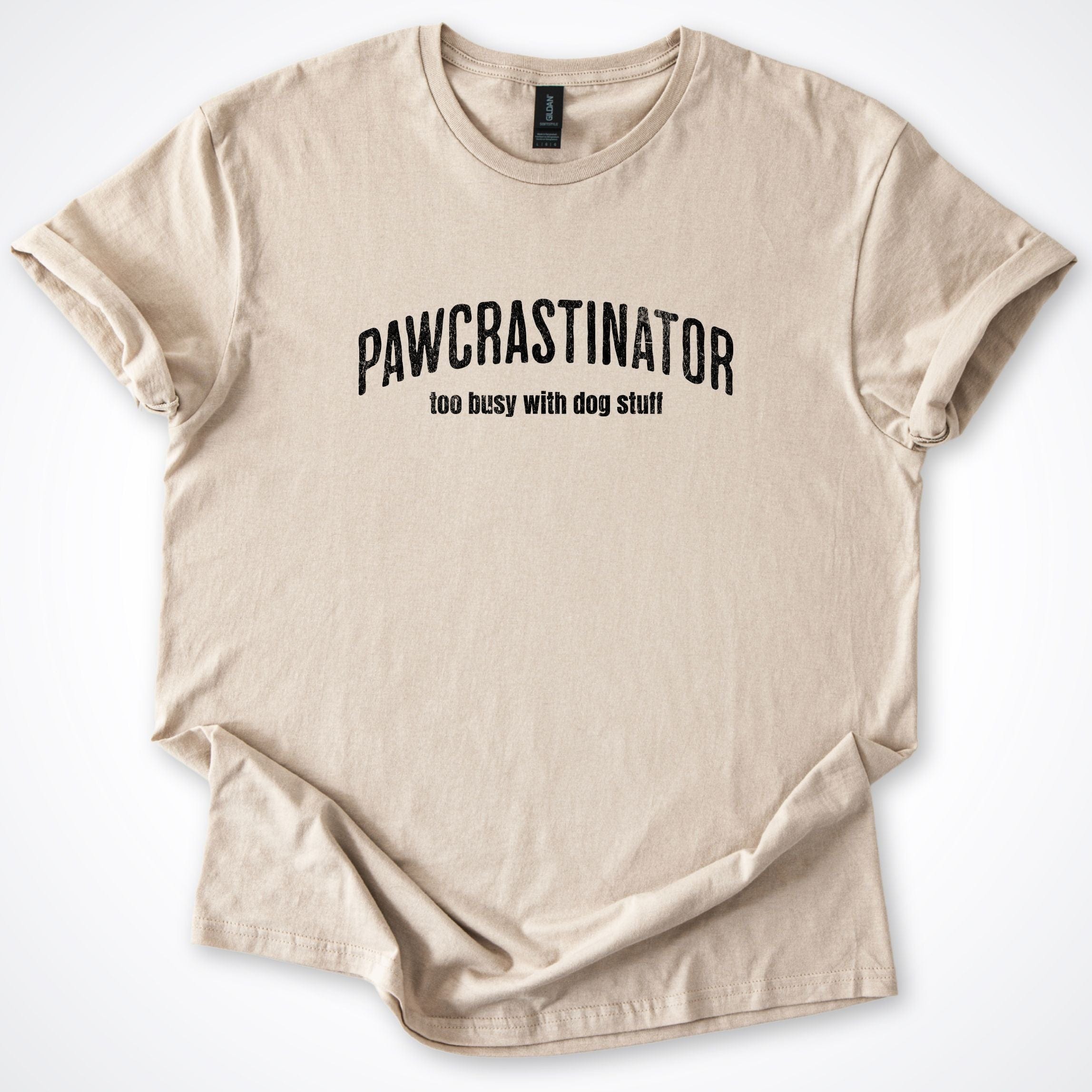 T-Shirt Sand / S Pawcrastinator T-Shirt ReallyintoDogs