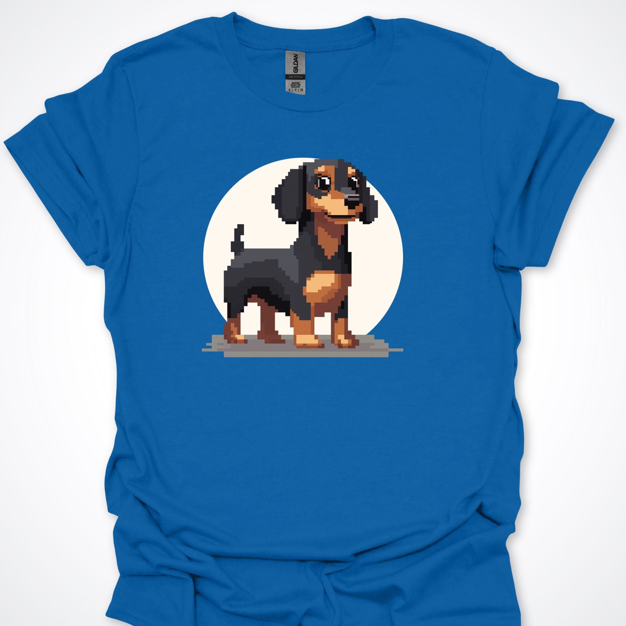 T-Shirt Royal / S Pixel Town Dachshund Premium Unisex T-Shirt ReallyintoDogs