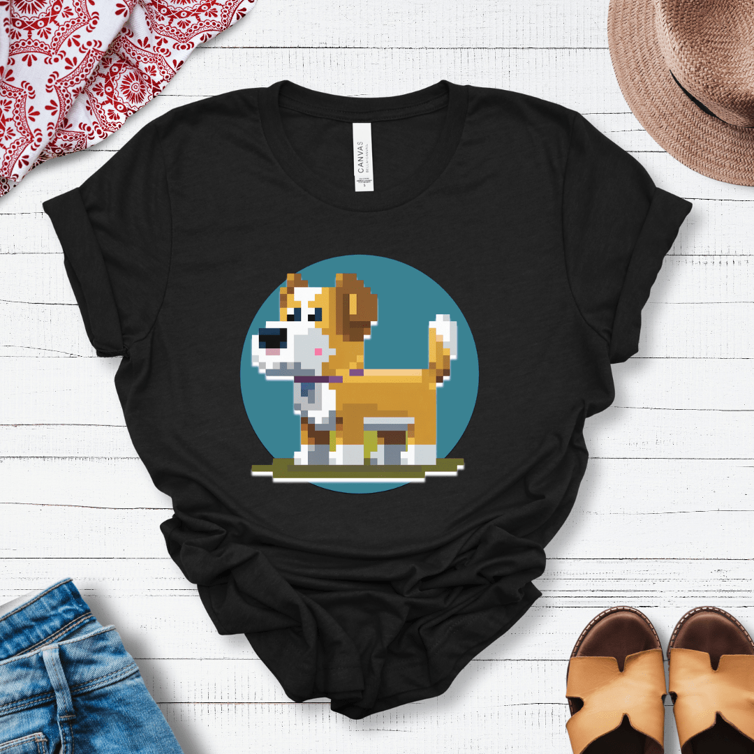 T-Shirt Black Heather / S Pixel Town Jack Russell Premium Unisex Tee - Fun Casual Wear for Dog Lovers --reallyintothat