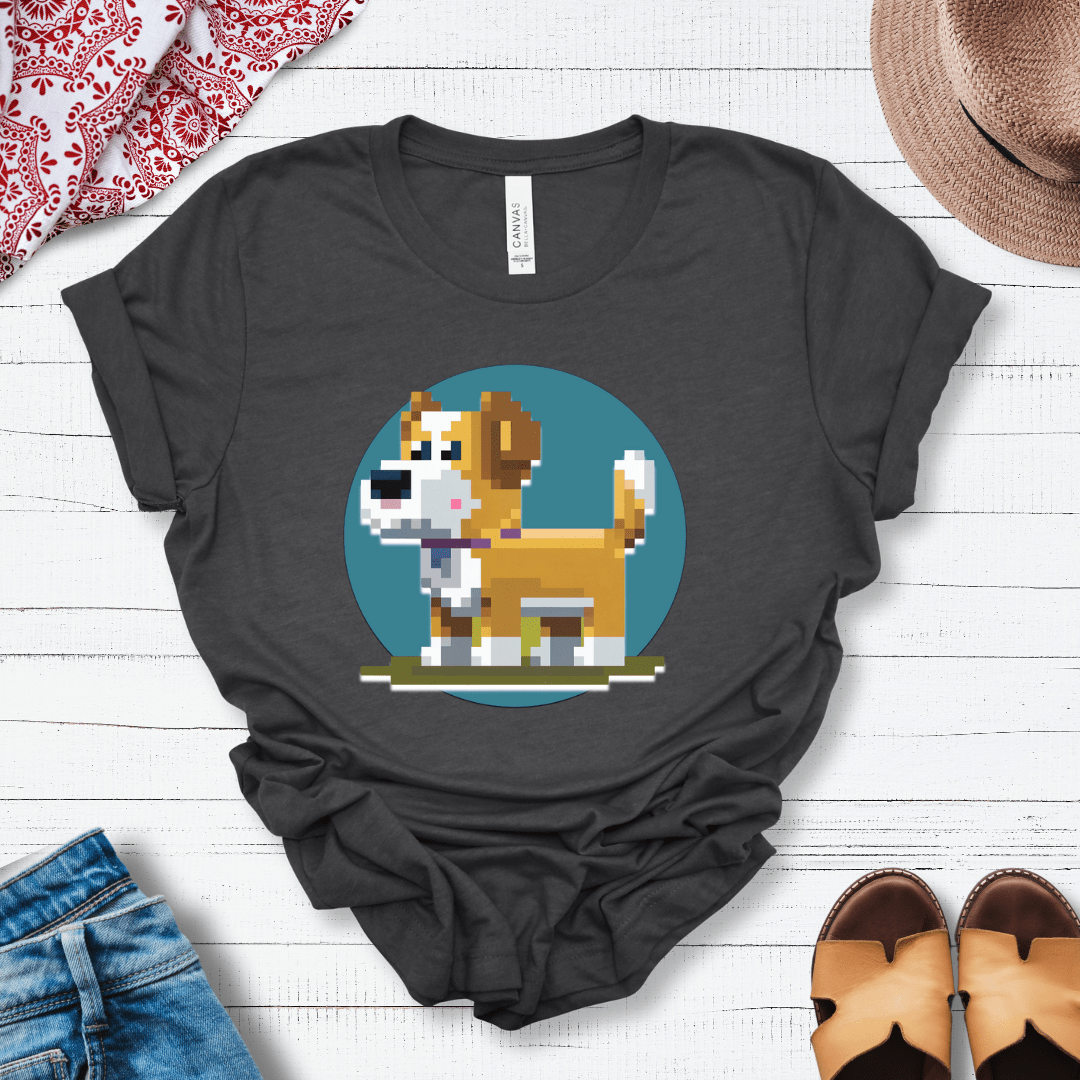 T-Shirt Dark Grey Heather / S Pixel Town Jack Russell Premium Unisex Tee - Fun Casual Wear for Dog Lovers --reallyintothat