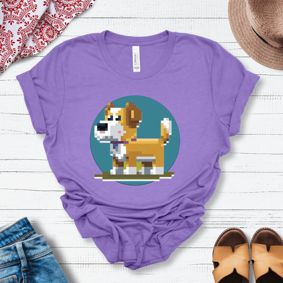 T-Shirt Heather Team Purple / S Pixel Town Jack Russell Premium Unisex Tee - Fun Casual Wear for Dog Lovers --reallyintothat