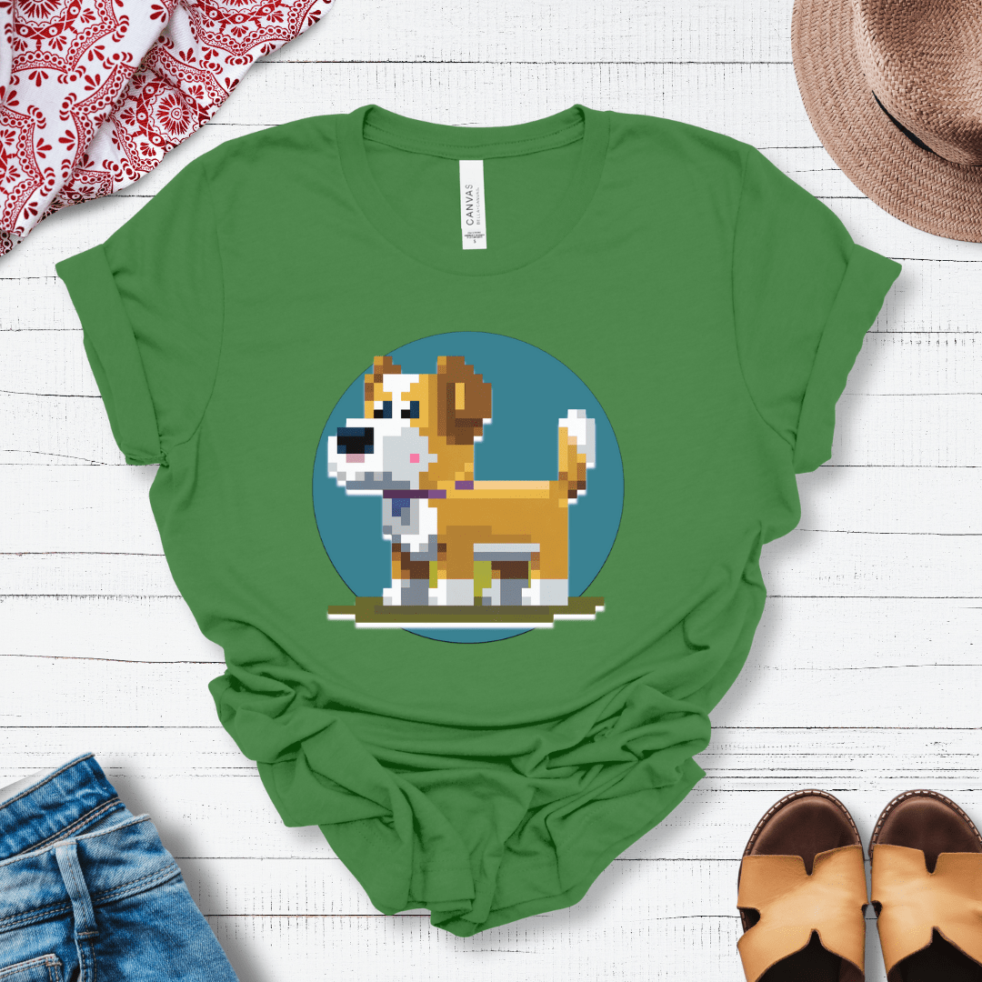 T-Shirt Leaf / S Pixel Town Jack Russell Premium Unisex Tee - Fun Casual Wear for Dog Lovers --reallyintothat