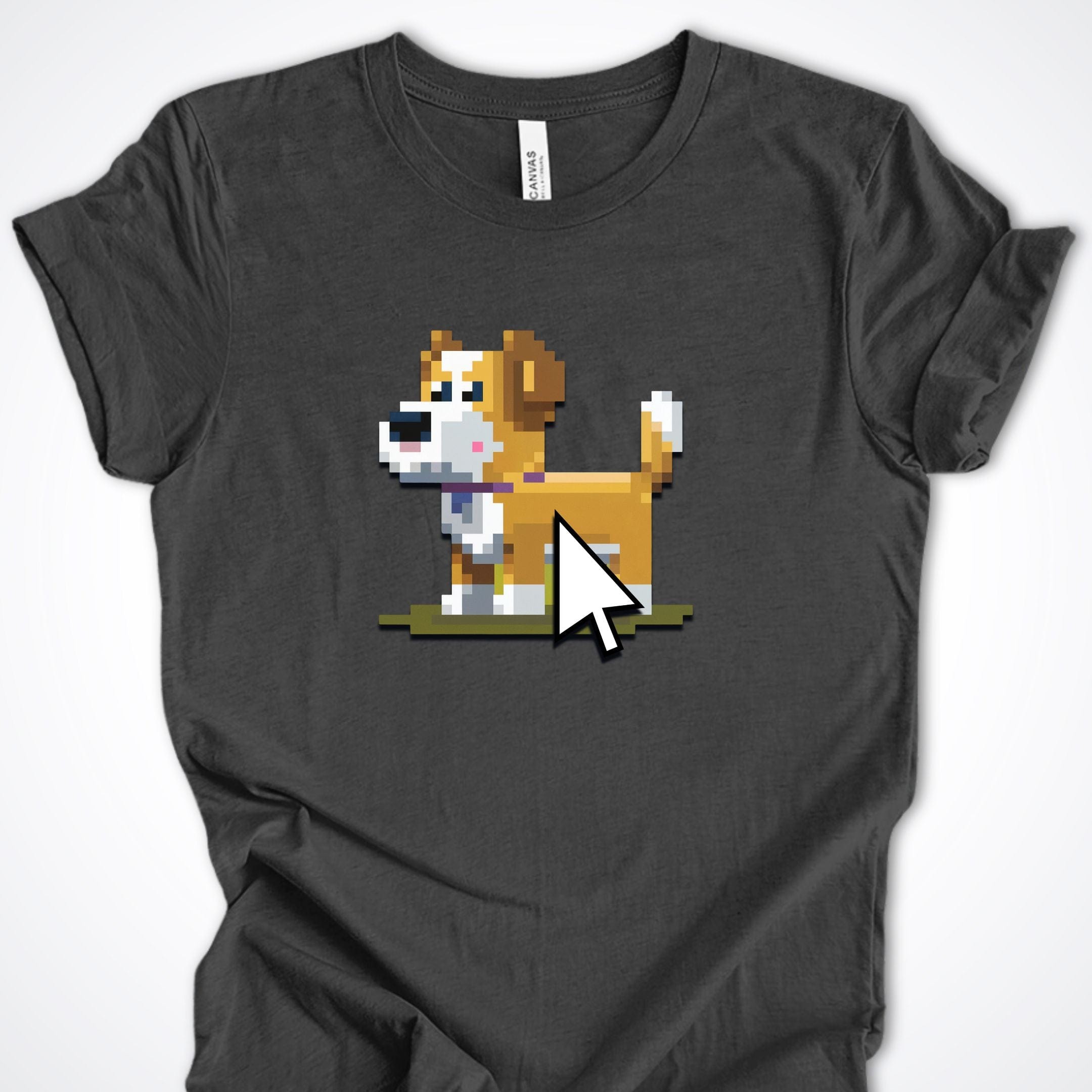 T-Shirt Dark Grey Heather / S Pixel Town Mouse Face Premium Unisex T-Shirt ReallyintoDogs