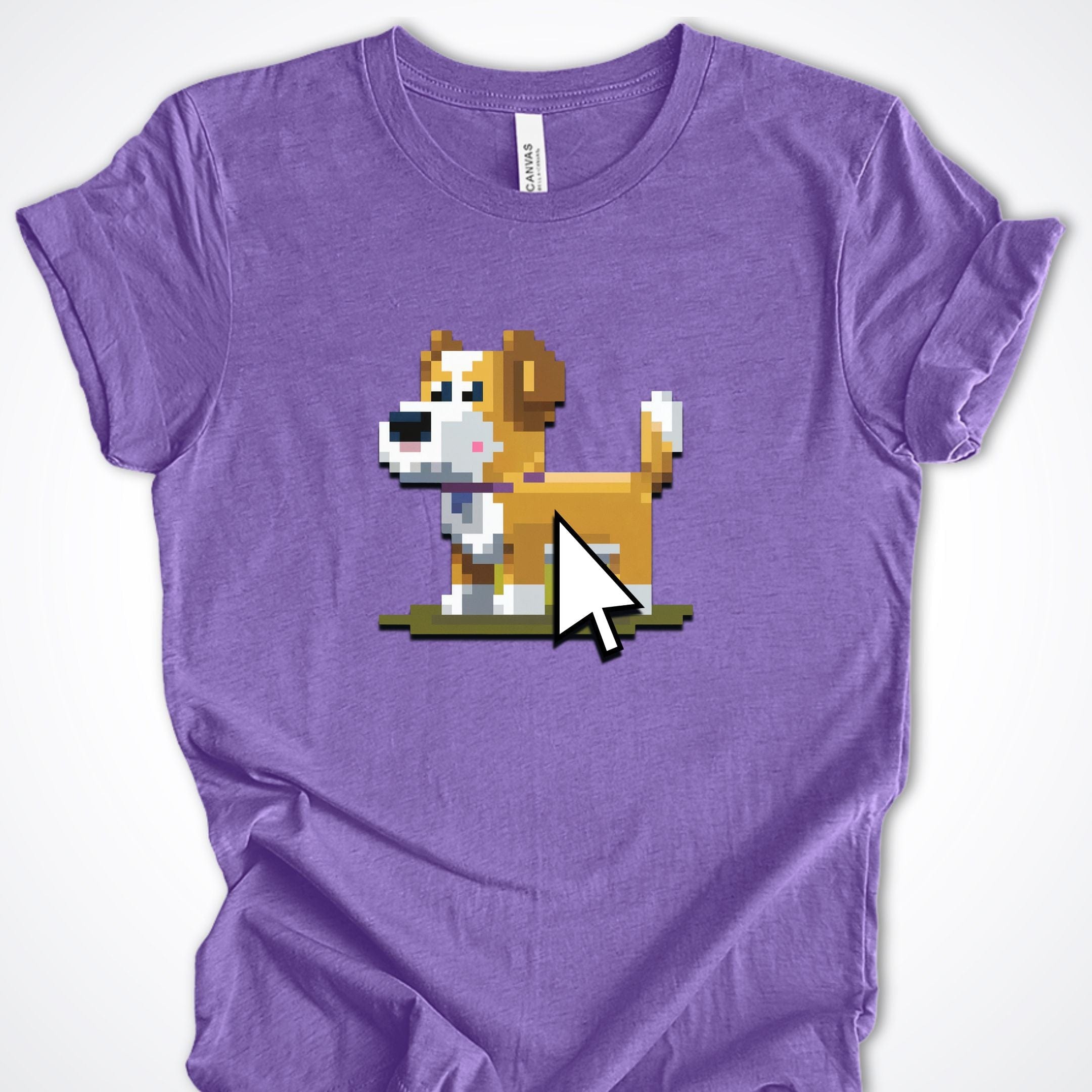 T-Shirt Heather Team Purple / S Pixel Town Mouse Face Premium Unisex T-Shirt ReallyintoDogs