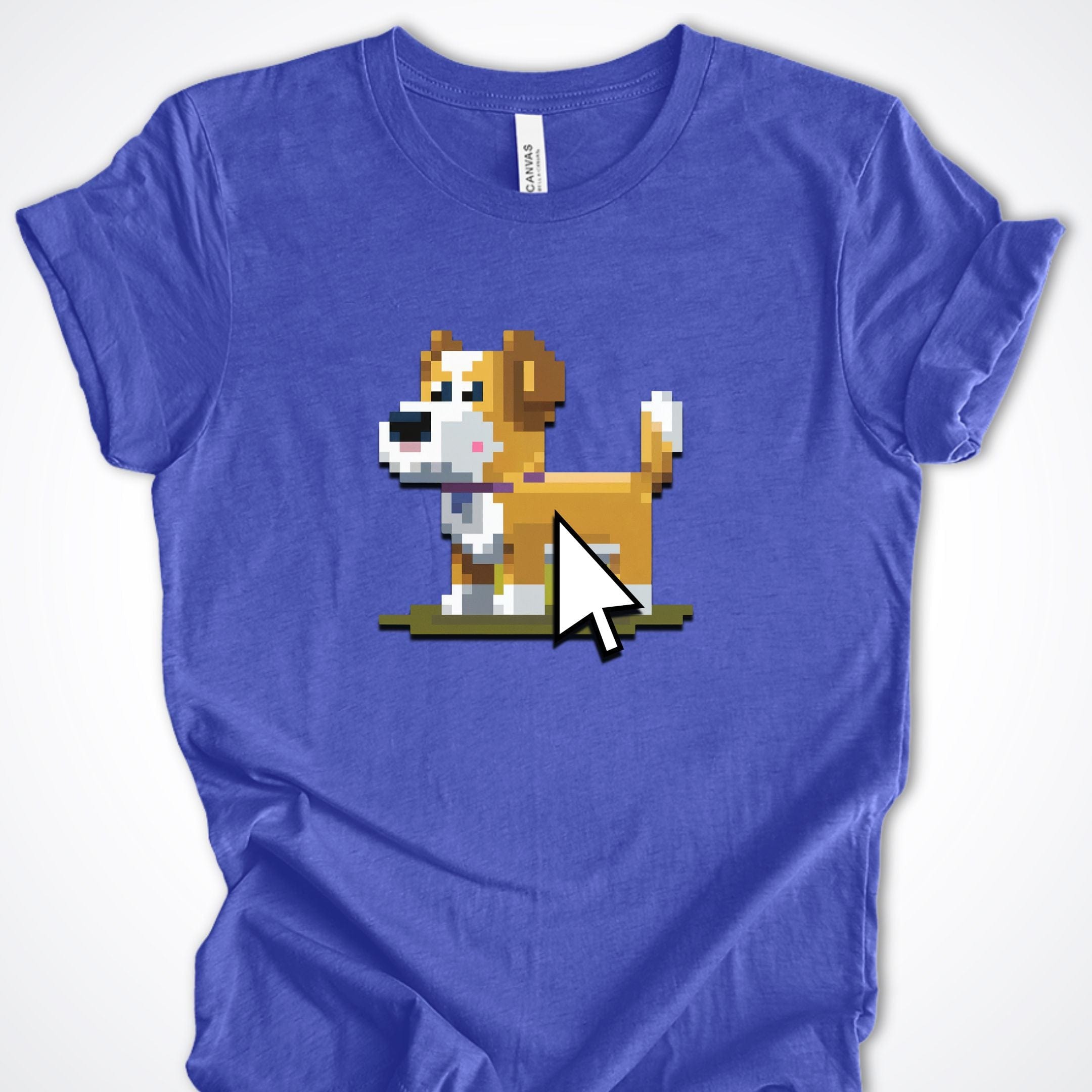 T-Shirt Heather True Royal / S Pixel Town Mouse Face Premium Unisex T-Shirt ReallyintoDogs