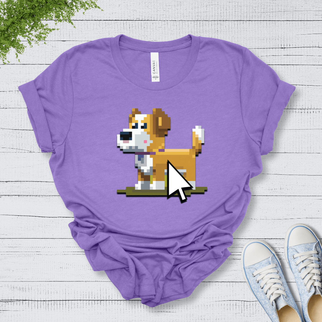 T-Shirt Heather Team Purple / S Pixel Town Mouse Face Premium Unisex Tee - Fun Casual Wear for Dog Lovers --reallyintothat