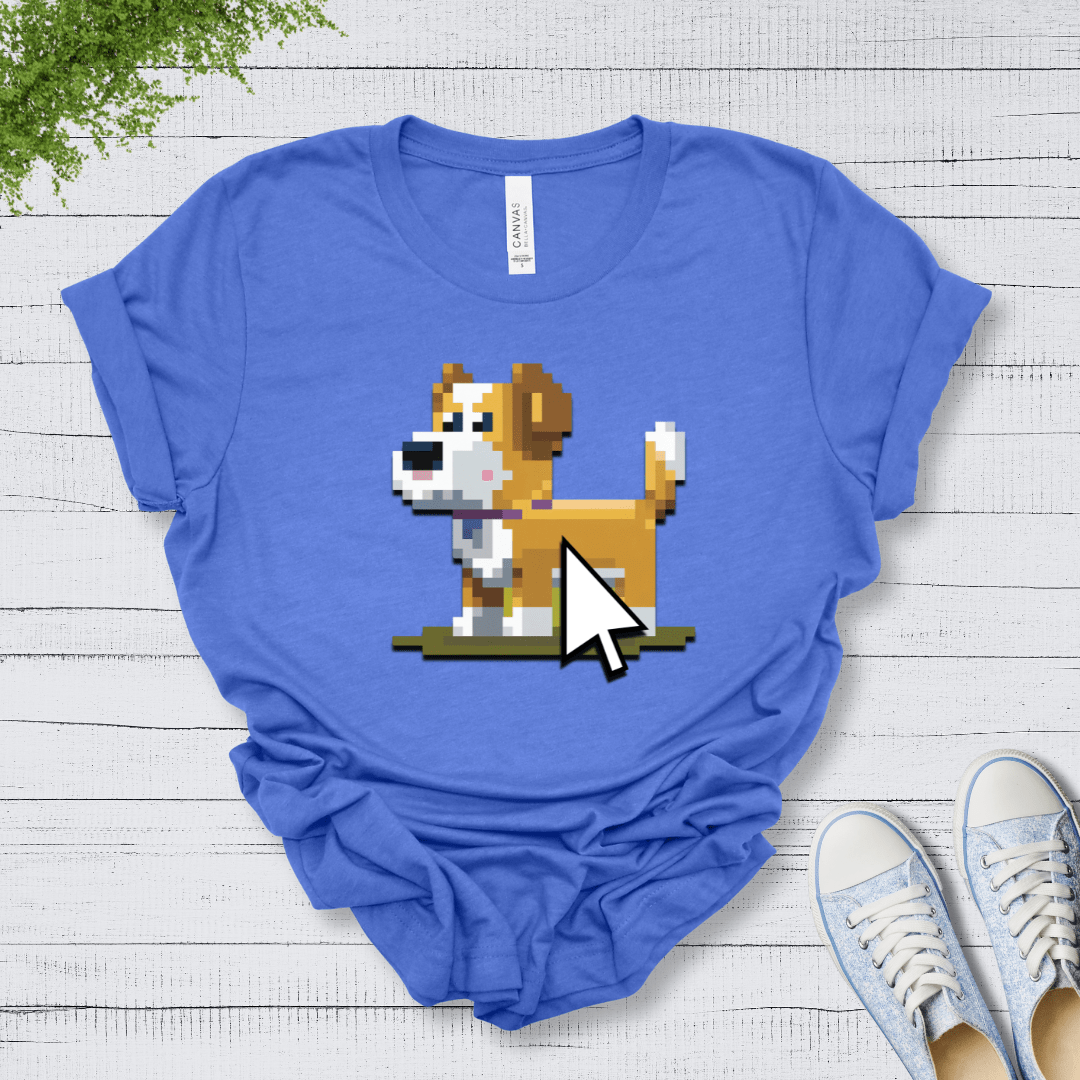 T-Shirt Heather True Royal / S Pixel Town Mouse Face Premium Unisex Tee - Fun Casual Wear for Dog Lovers --reallyintothat