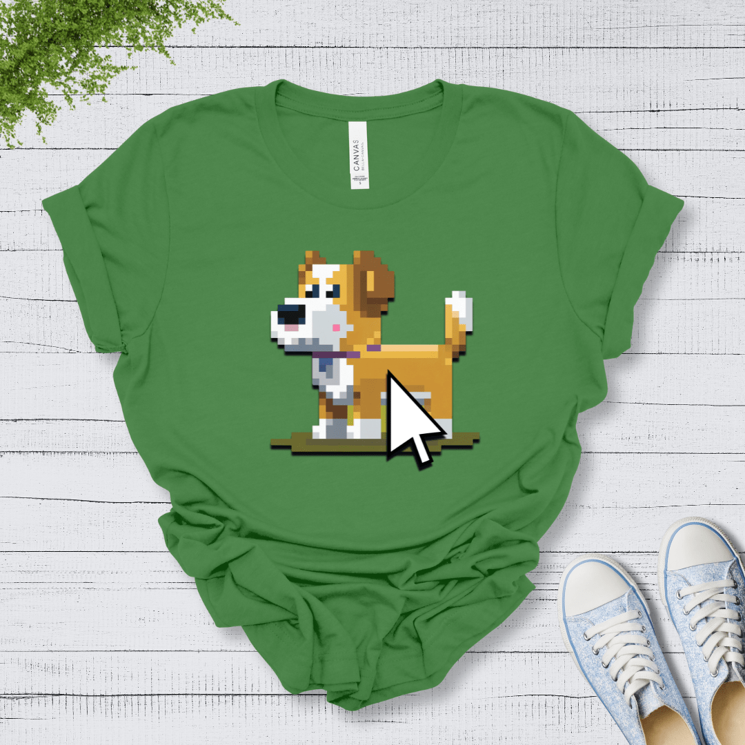 T-Shirt Leaf / S Pixel Town Mouse Face Premium Unisex Tee - Fun Casual Wear for Dog Lovers --reallyintothat