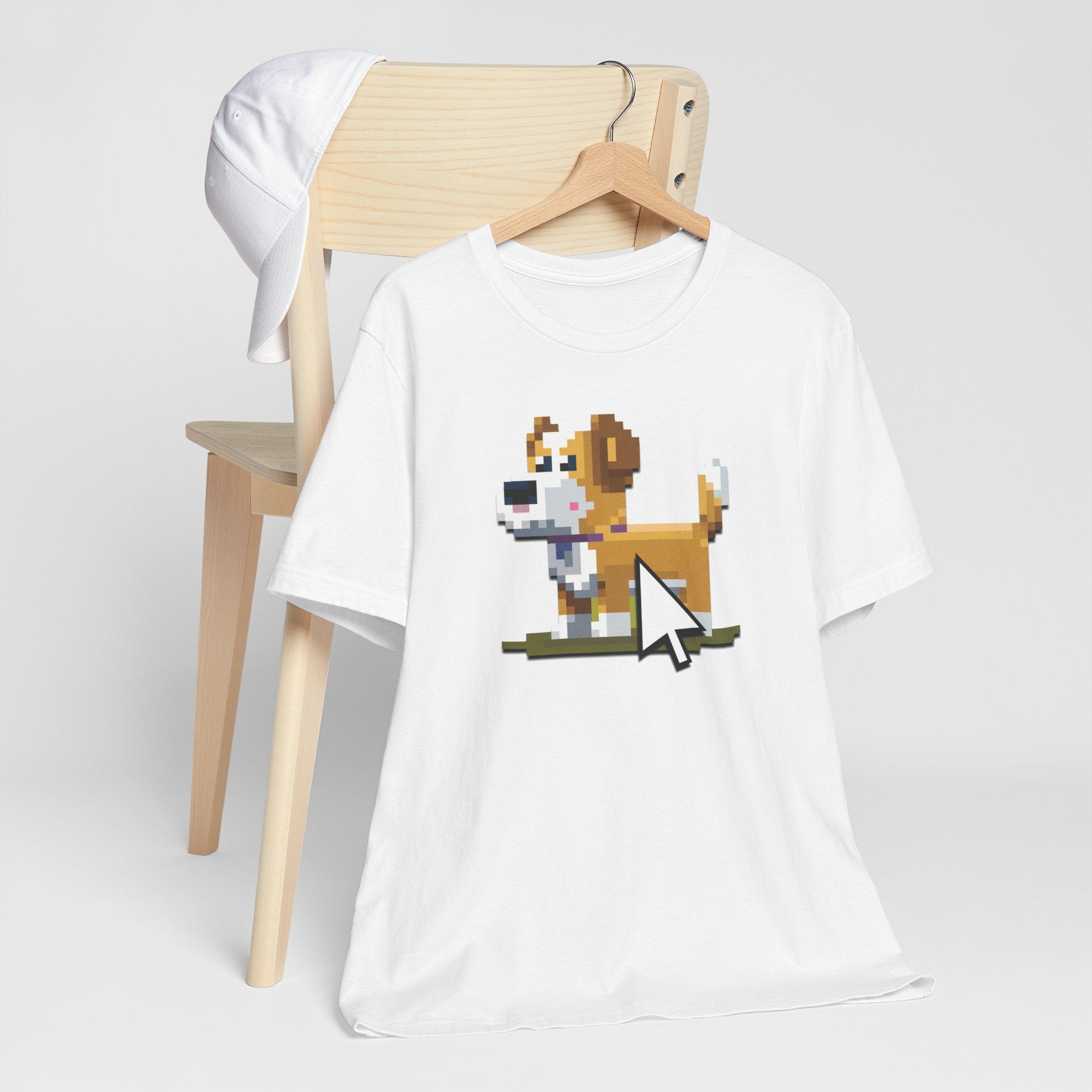 T-Shirt Pixel Town Mouse Face Premium Unisex Tee - Fun Casual Wear for Dog Lovers --reallyintothat