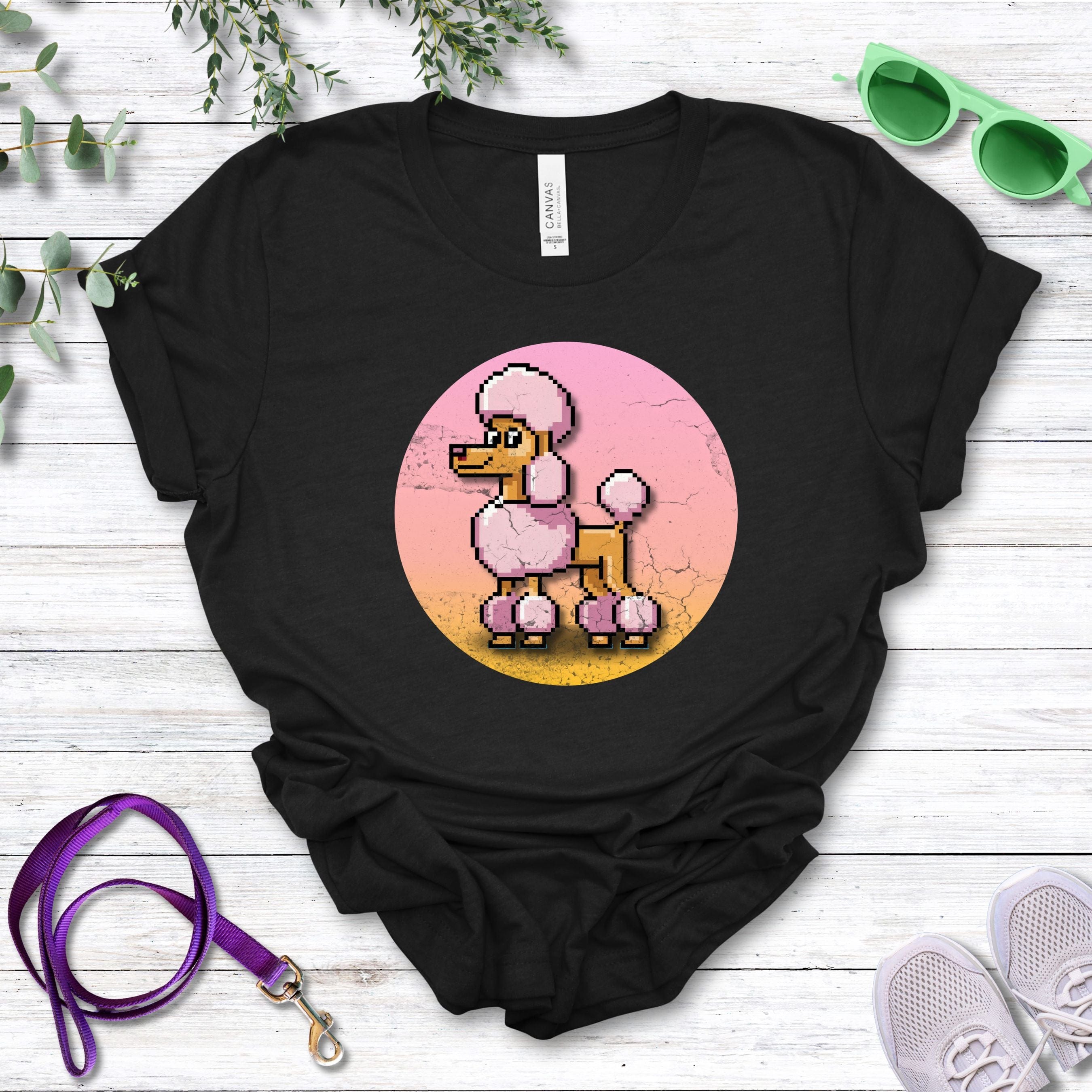 T-Shirt Black Heather / S Pixel Town Poodle Premium Unisex T-Shirt --reallyintothat