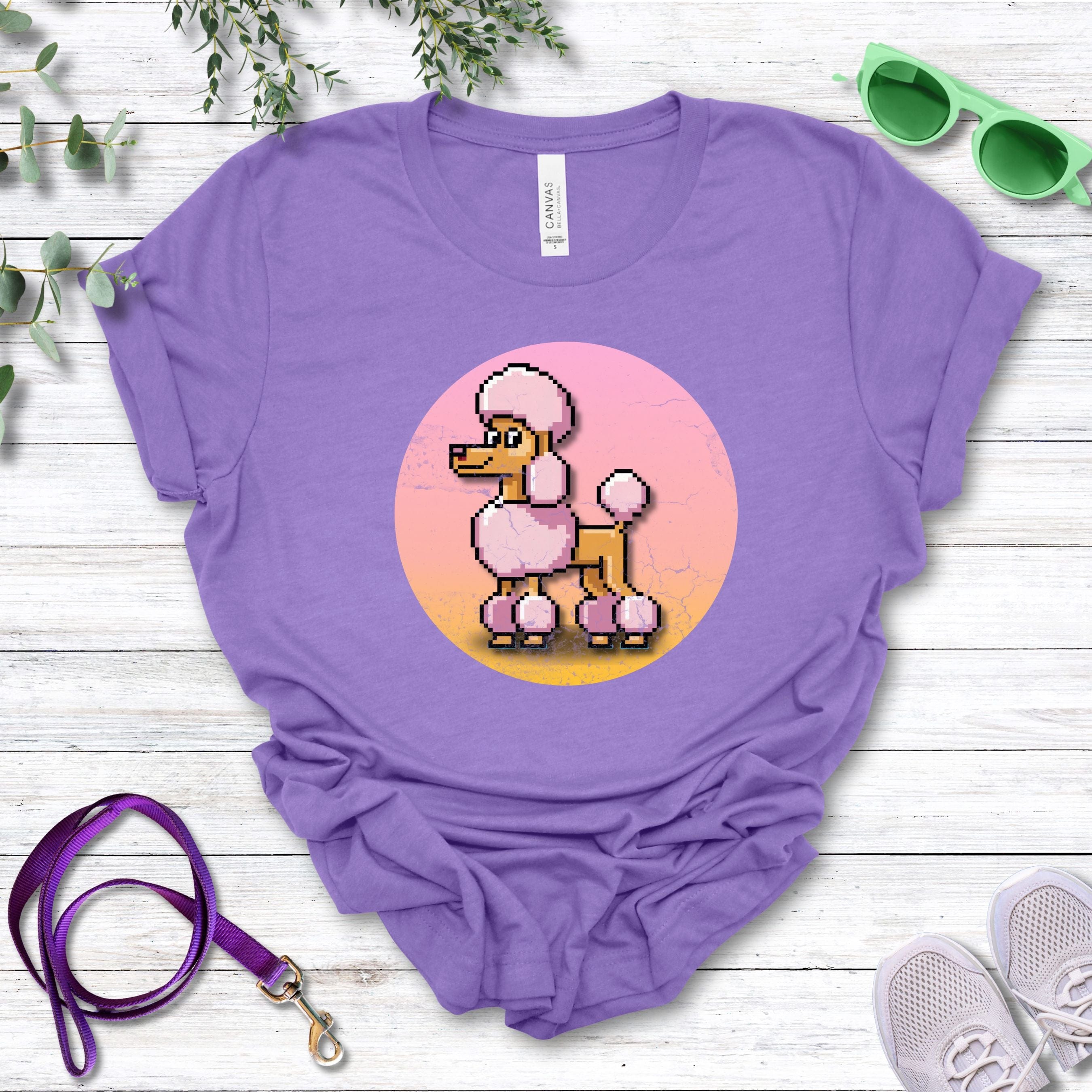 T-Shirt Heather Team Purple / S Pixel Town Poodle Premium Unisex T-Shirt --reallyintothat