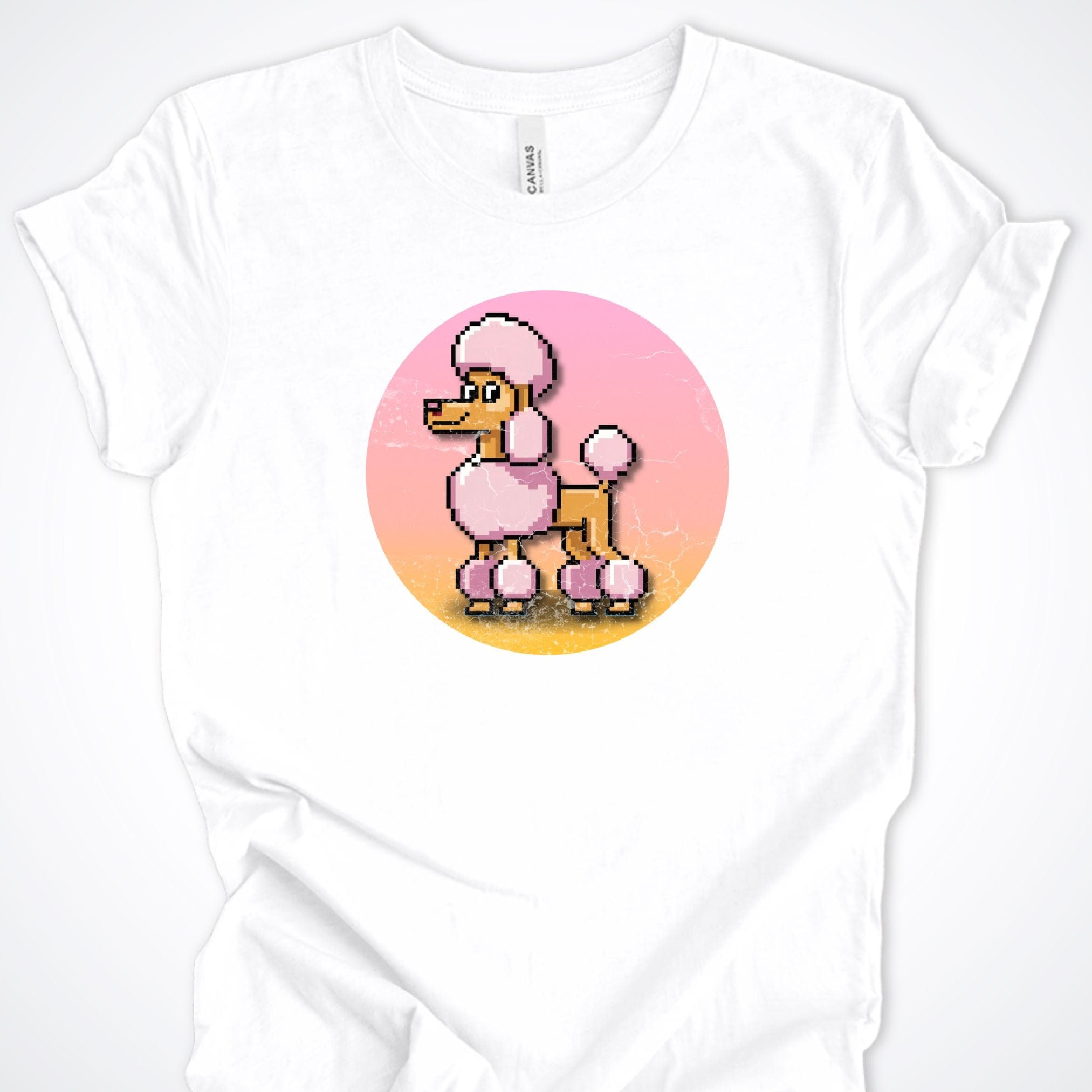 T-Shirt White / S Pixel Town Poodle Premium Unisex T-Shirt ReallyintoDogs