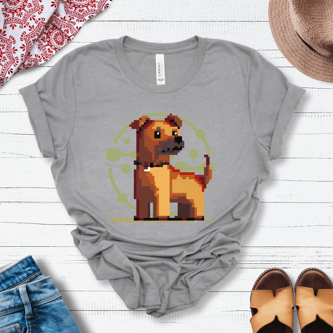 T-Shirt Athletic Heather / S Pixel Town Pup Premium Unisex Tee - Fun Casual Wear for Dog Lovers --reallyintothat