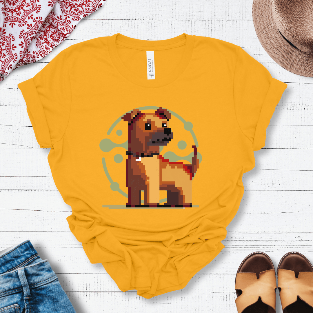 T-Shirt Gold / S Pixel Town Pup Premium Unisex Tee - Fun Casual Wear for Dog Lovers --reallyintothat