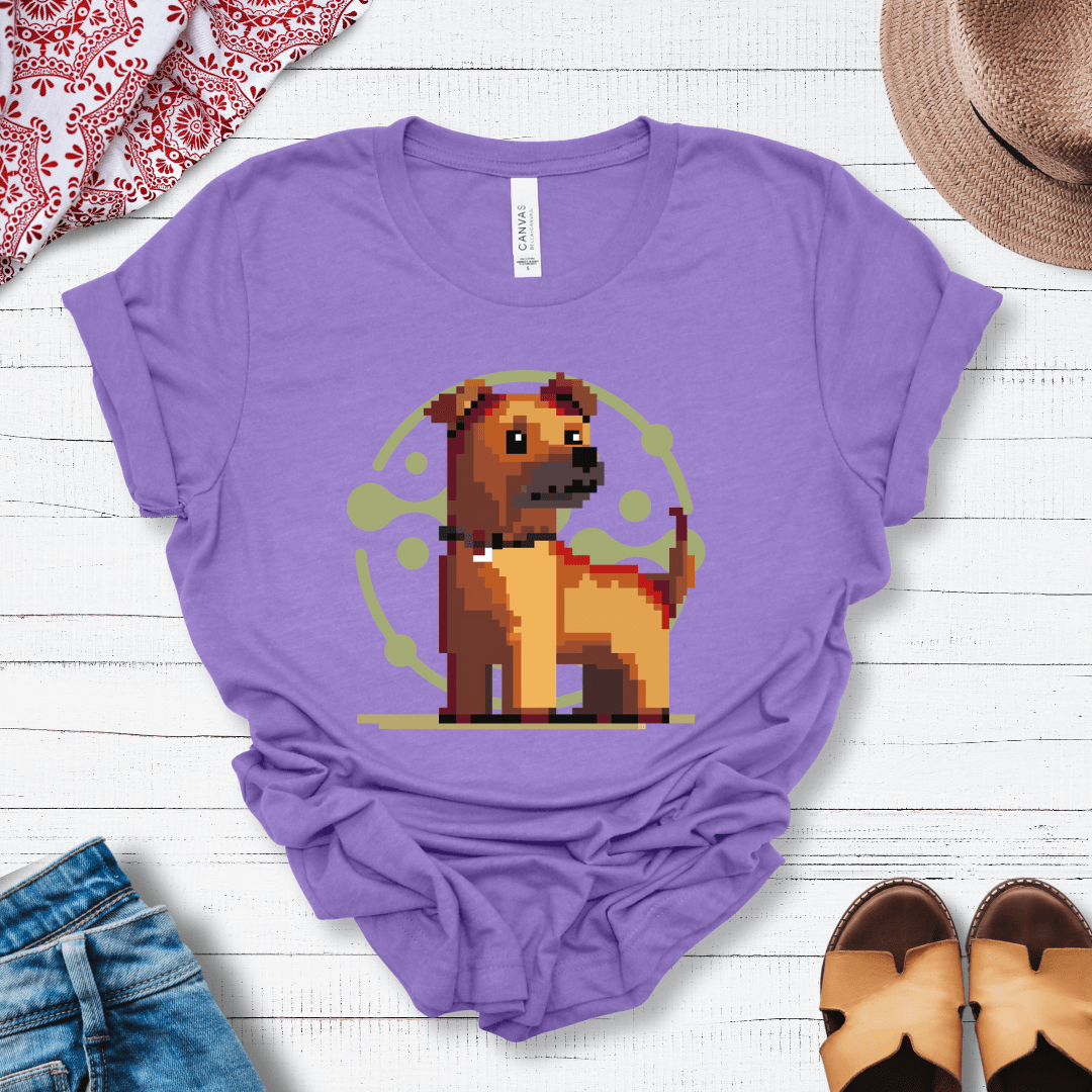 T-Shirt Heather Team Purple / S Pixel Town Pup Premium Unisex Tee - Fun Casual Wear for Dog Lovers --reallyintothat