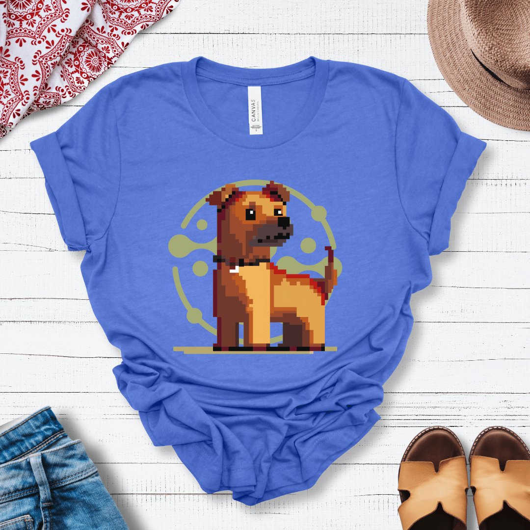 T-Shirt Heather True Royal / S Pixel Town Pup Premium Unisex Tee - Fun Casual Wear for Dog Lovers --reallyintothat