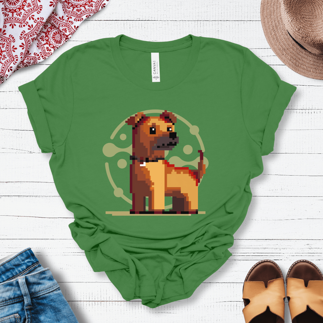 T-Shirt Leaf / S Pixel Town Pup Premium Unisex Tee - Fun Casual Wear for Dog Lovers --reallyintothat