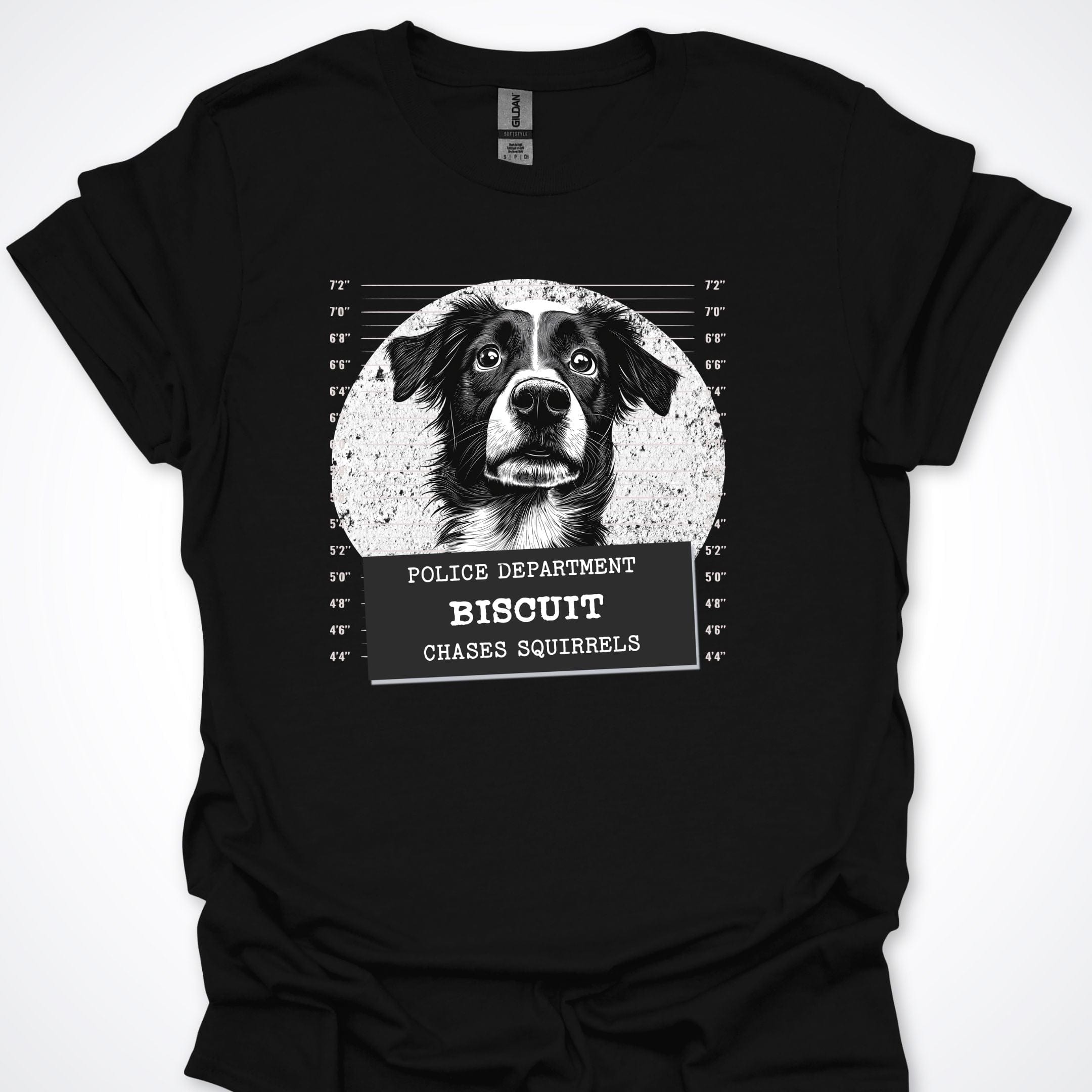 T-Shirt Black / S Police Lineup - Chases Squirrels Premium Unisex T-Shirt ReallyintoDogs